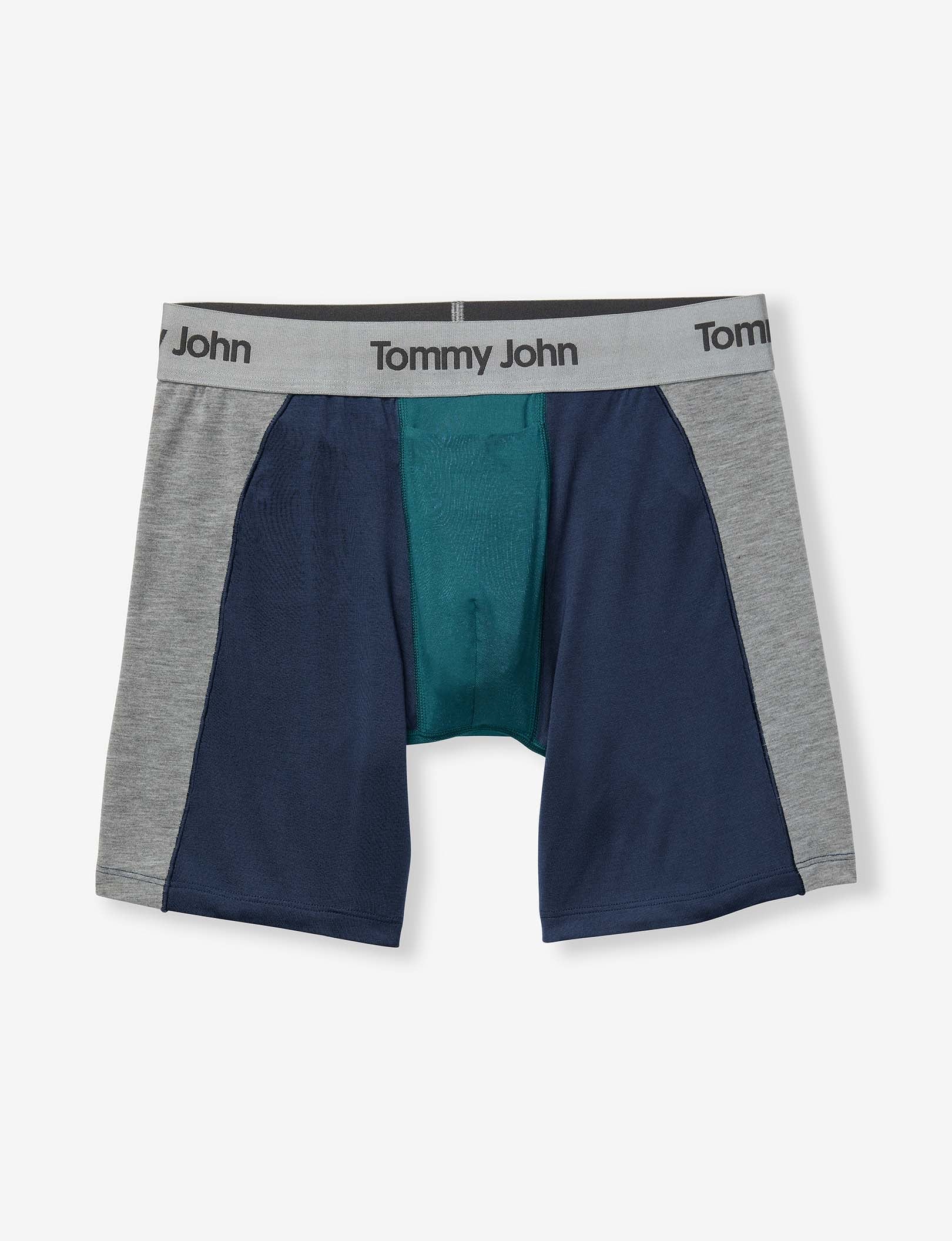 Second Skin Mid-Length Boxer Brief 6"::Mediterranea Colorblock