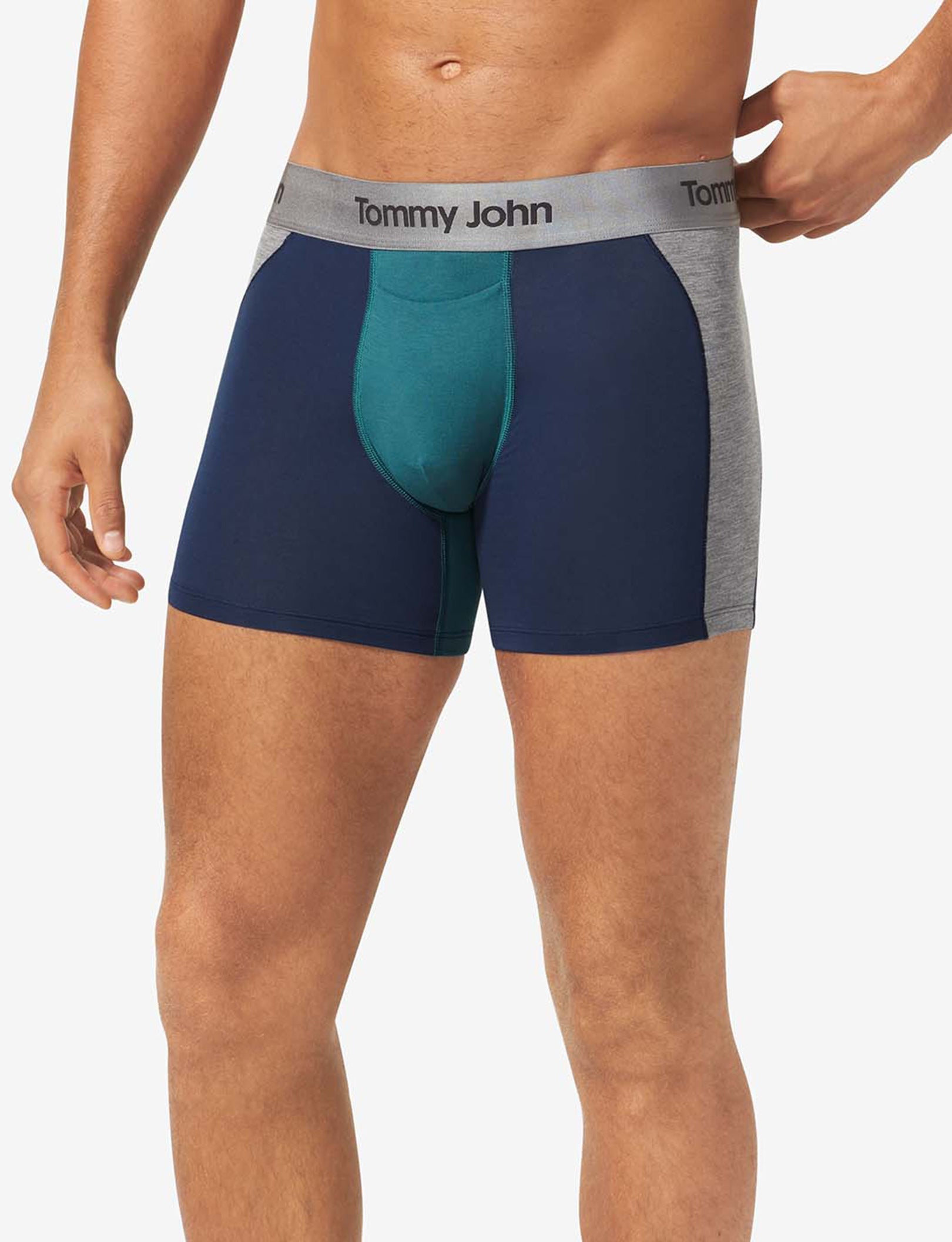 Second Skin Trunk 4"::Mediterranea Colorblock