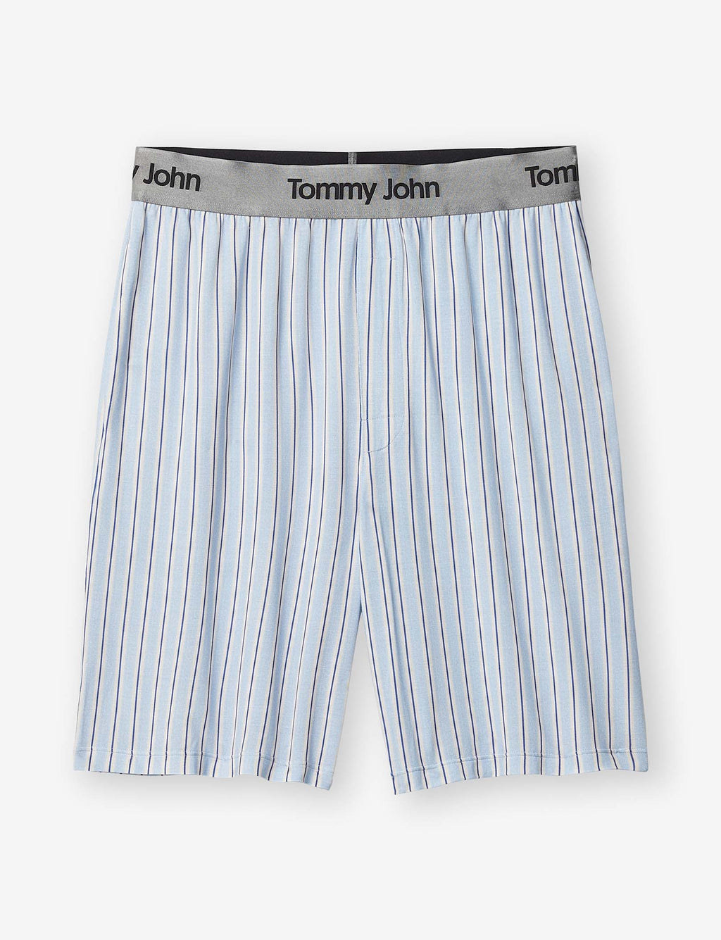 Second Skin Sleep Short::Crystal Blue Heather Pinstripe
