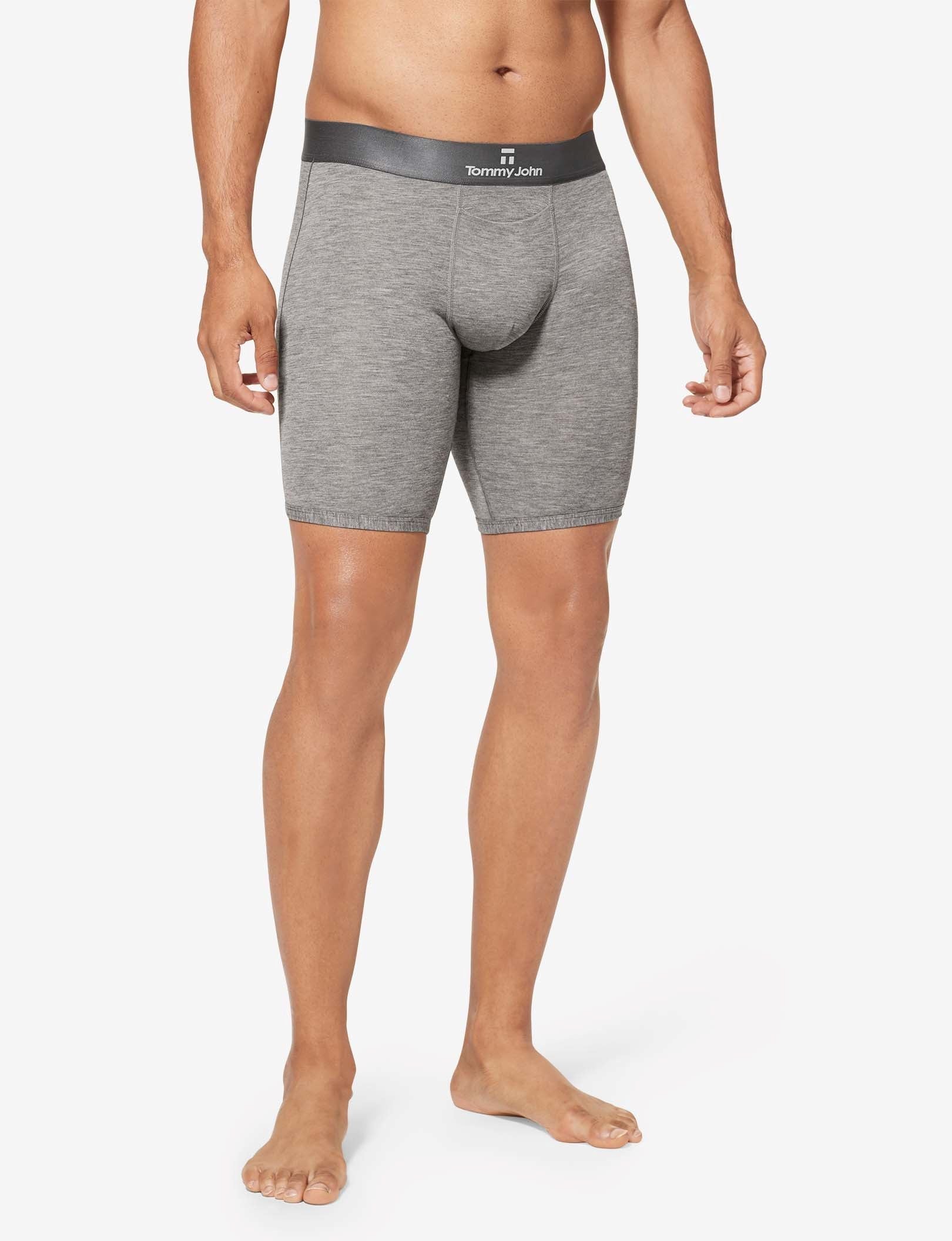 Second Skin Boxer Brief 8"::Medium Heather Grey