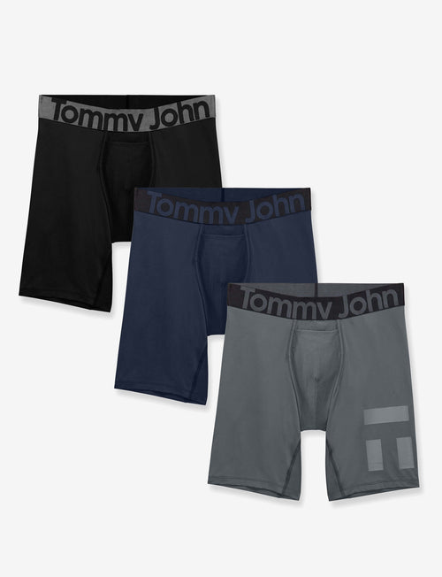 360 Sport Boxer Brief 8" (3-Pack)::Dress Blues/Turbulence/Black