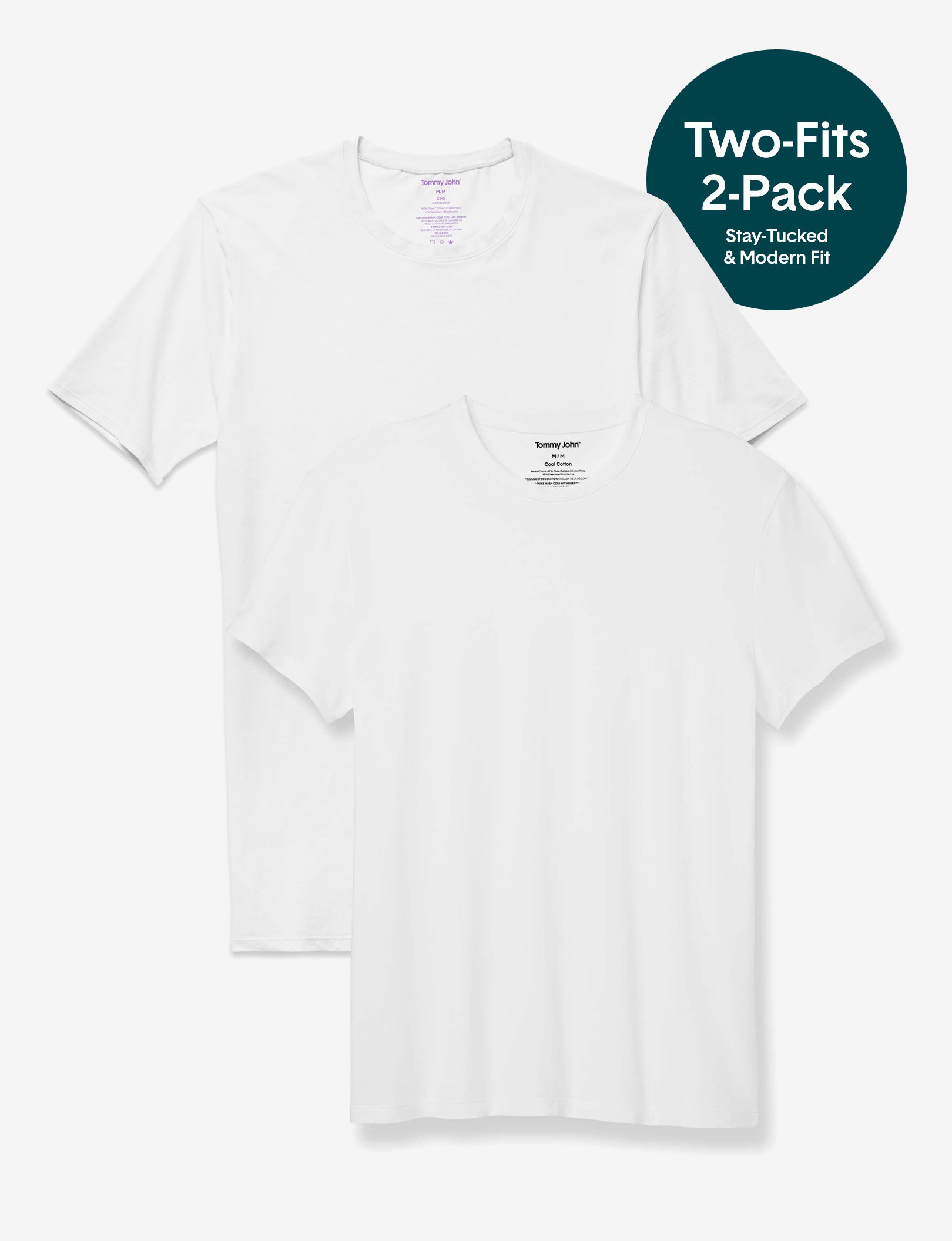 Cool Cotton Crew Neck Undershirt Starter Pack::White