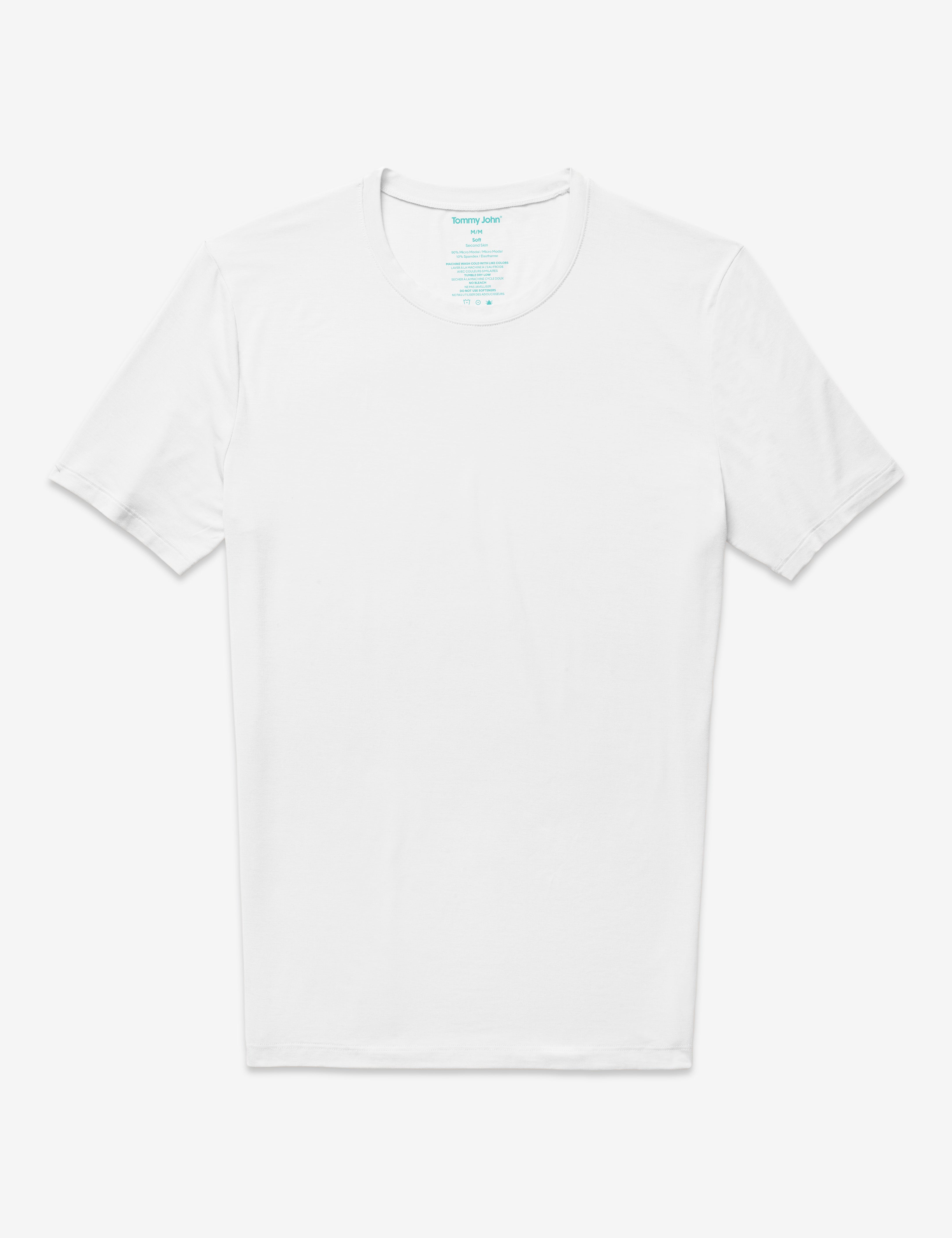 Second Skin Modern Fit Crew Neck Undershirt (3-Pack)::White