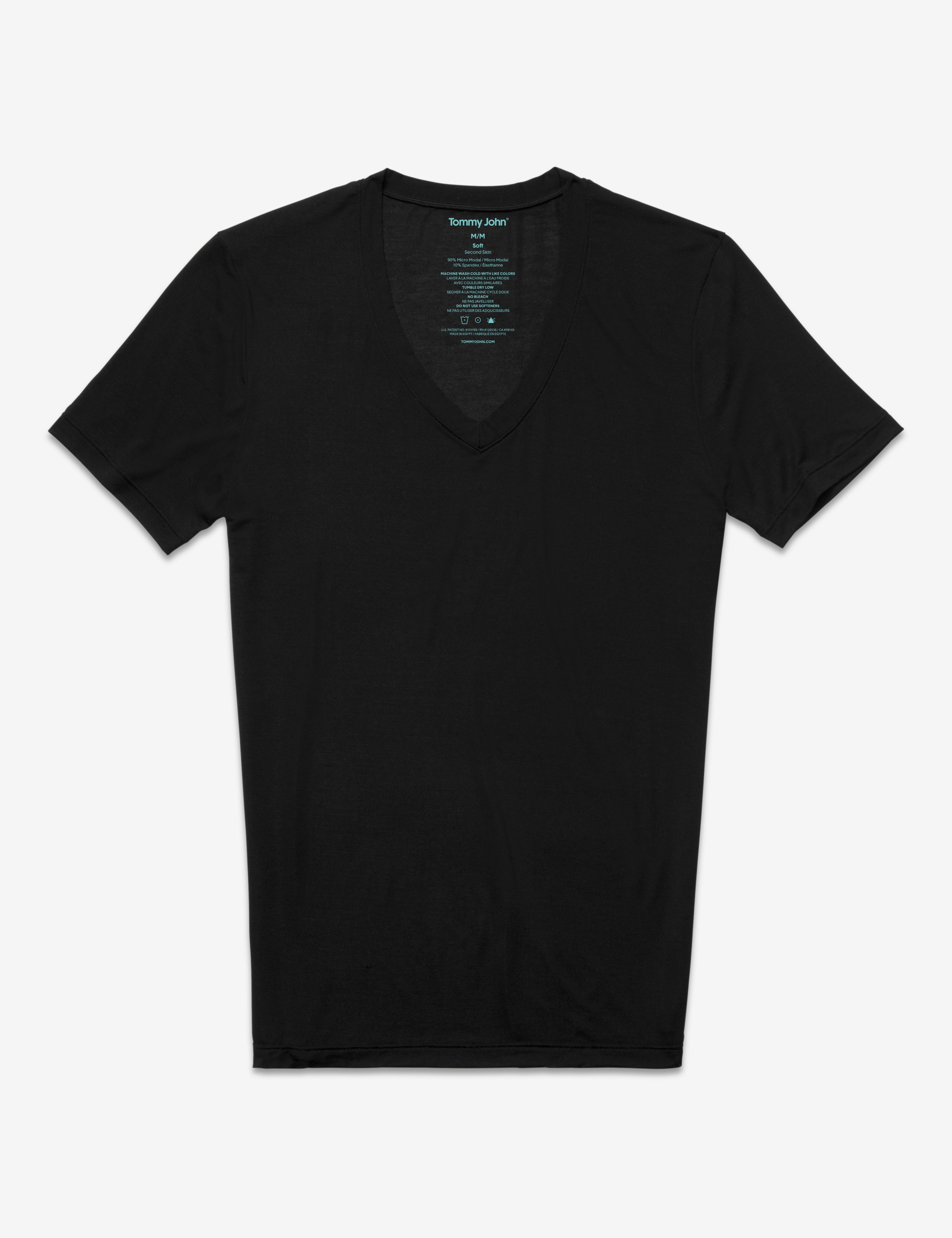 Second Skin Deep V-Neck Stay-Tucked Undershirt::Black