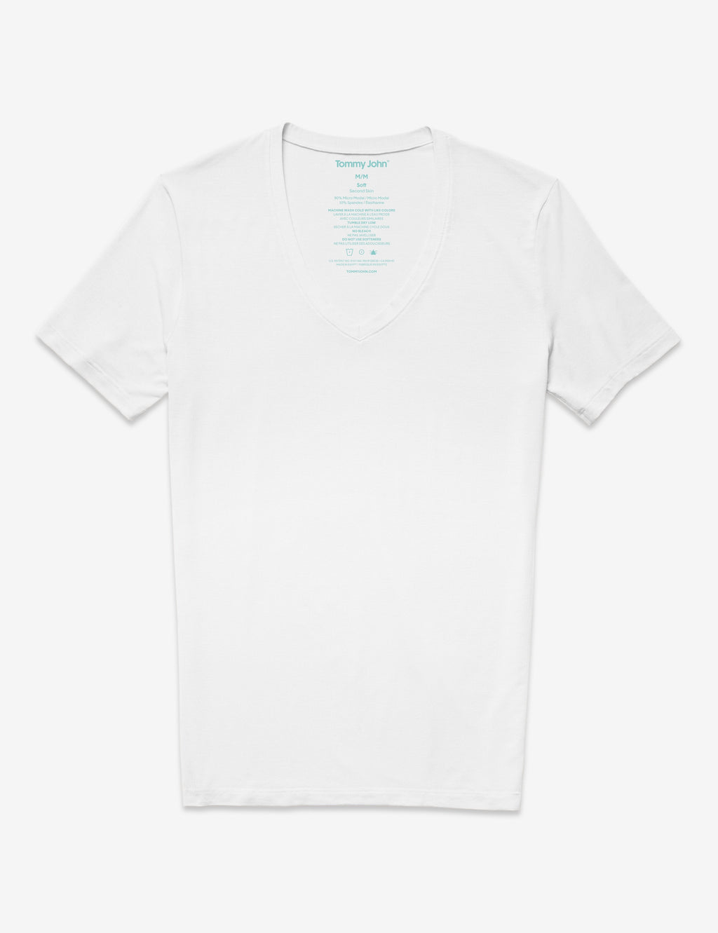 Second Skin Deep V-Neck Stay-Tucked Undershirt::White