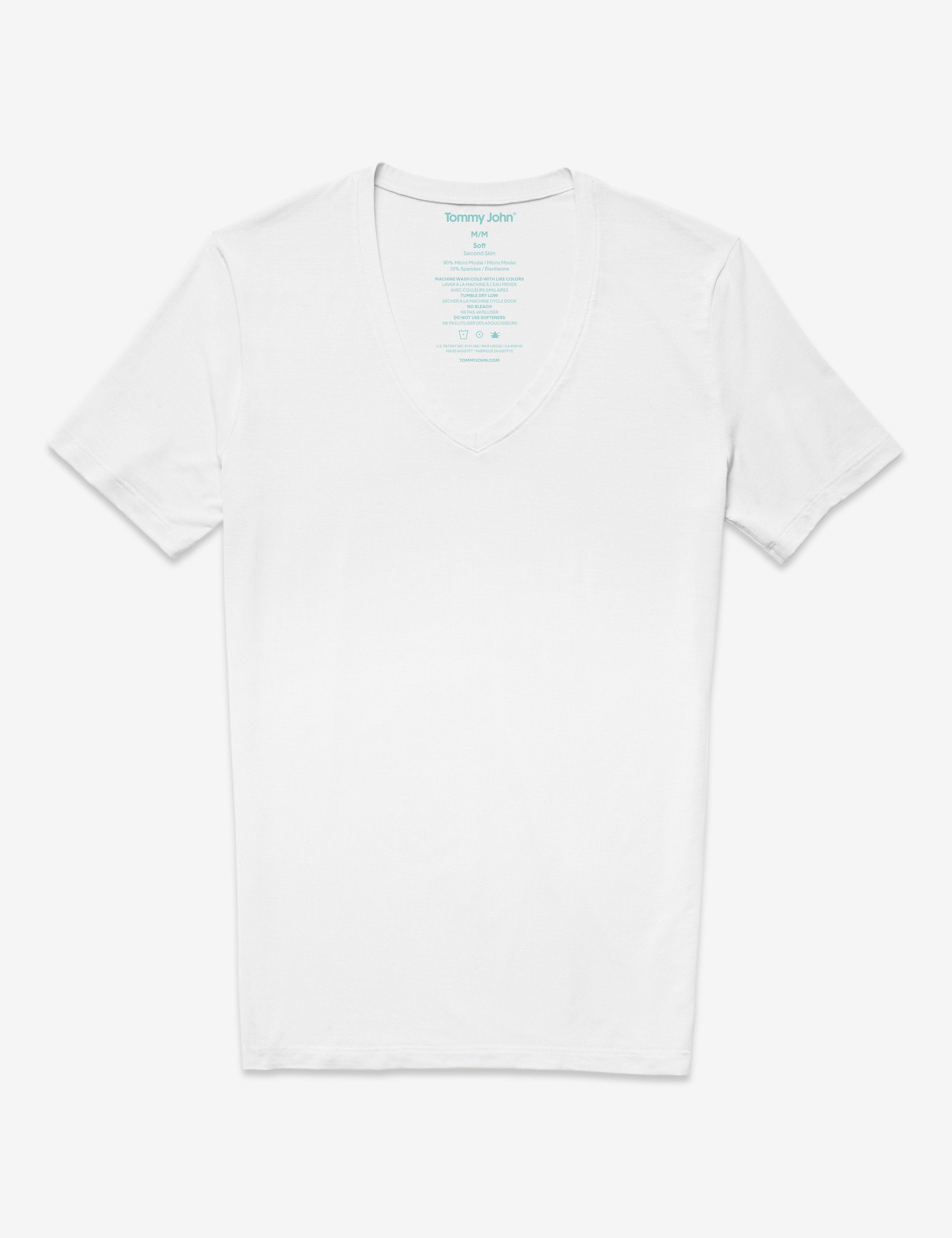 Second Skin Deep V-Neck Stay-Tucked Undershirt::White