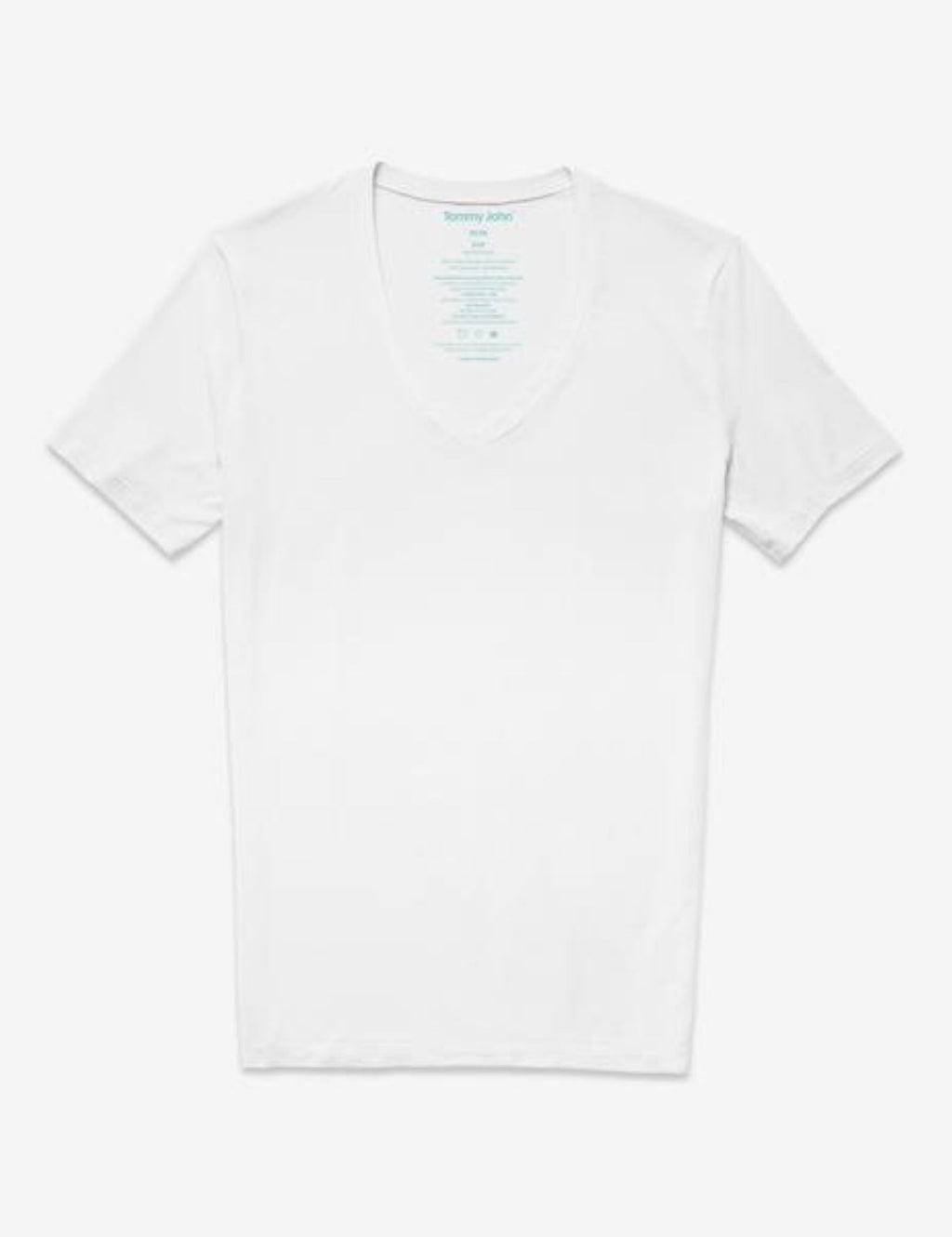 Cool Cotton High V-Neck Stay-Tucked Undershirt::White