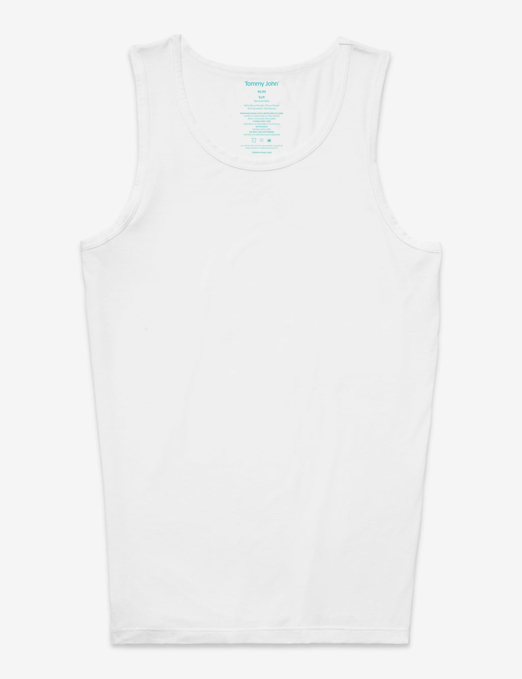 Second Skin Tank Stay-Tucked Undershirt::White