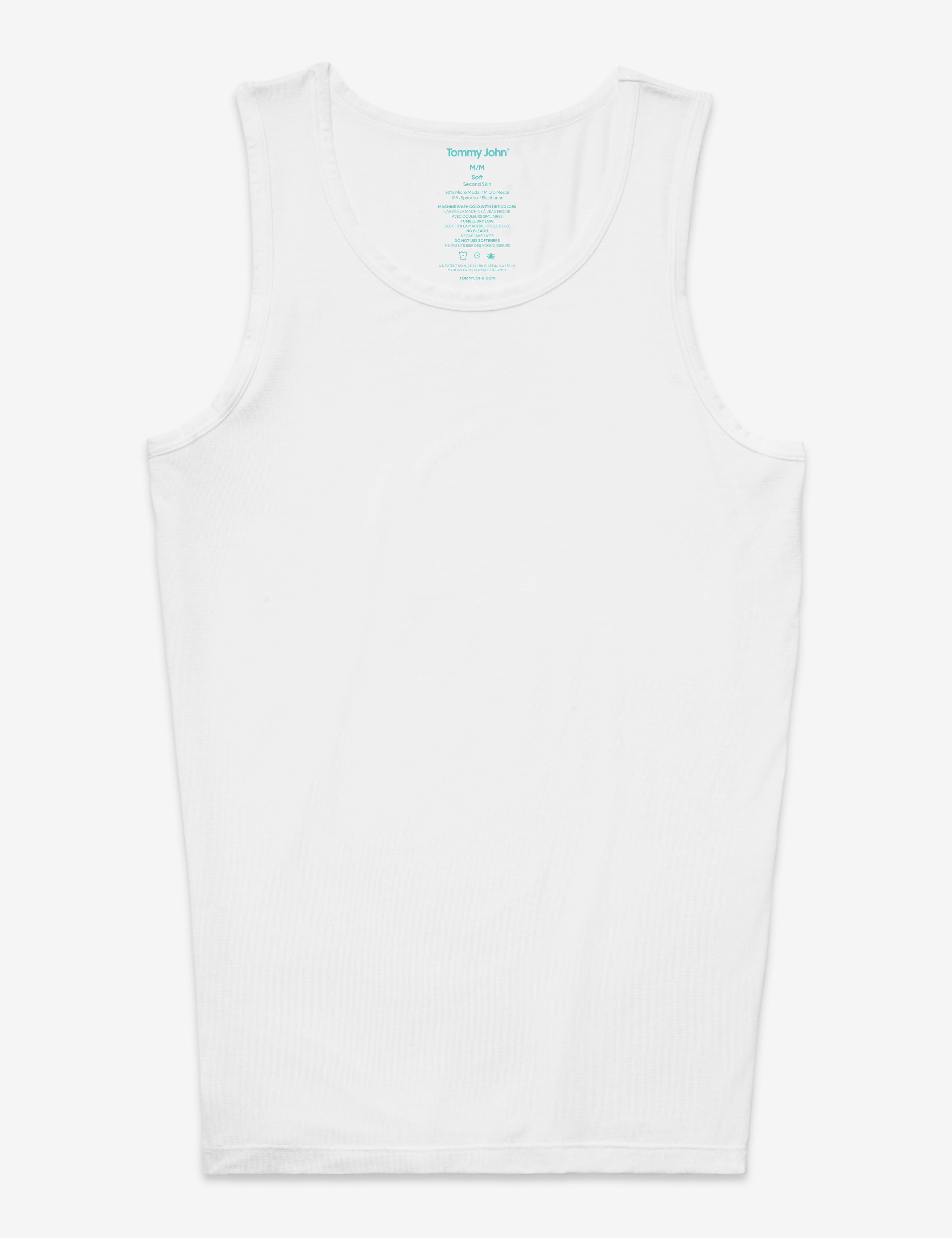 Second Skin Tank Stay-Tucked Undershirt::White