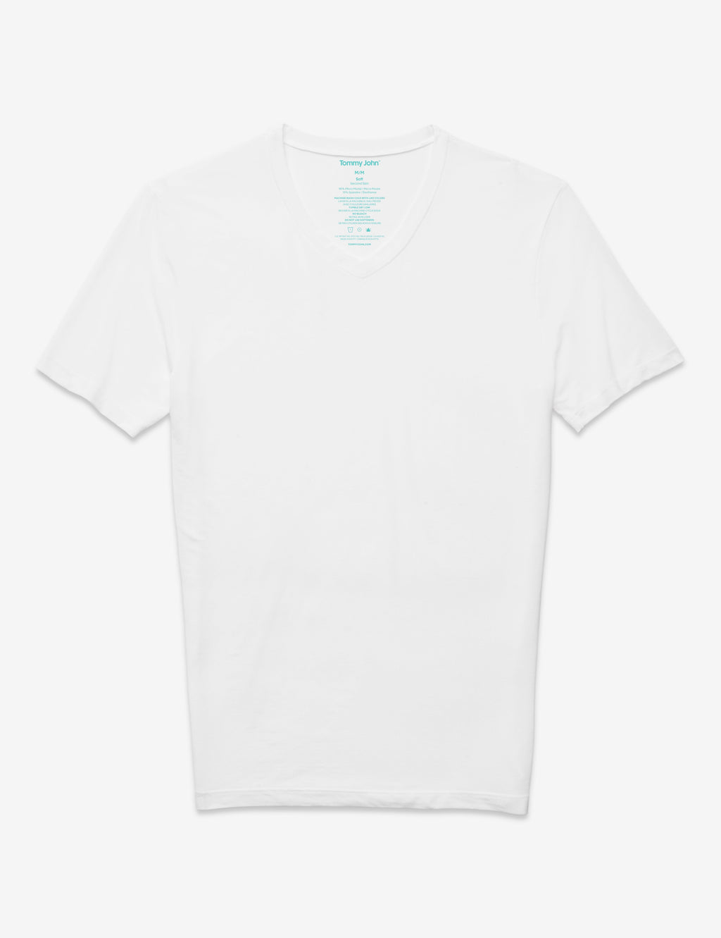 Second Skin High V-Neck Stay-Tucked Undershirt::White