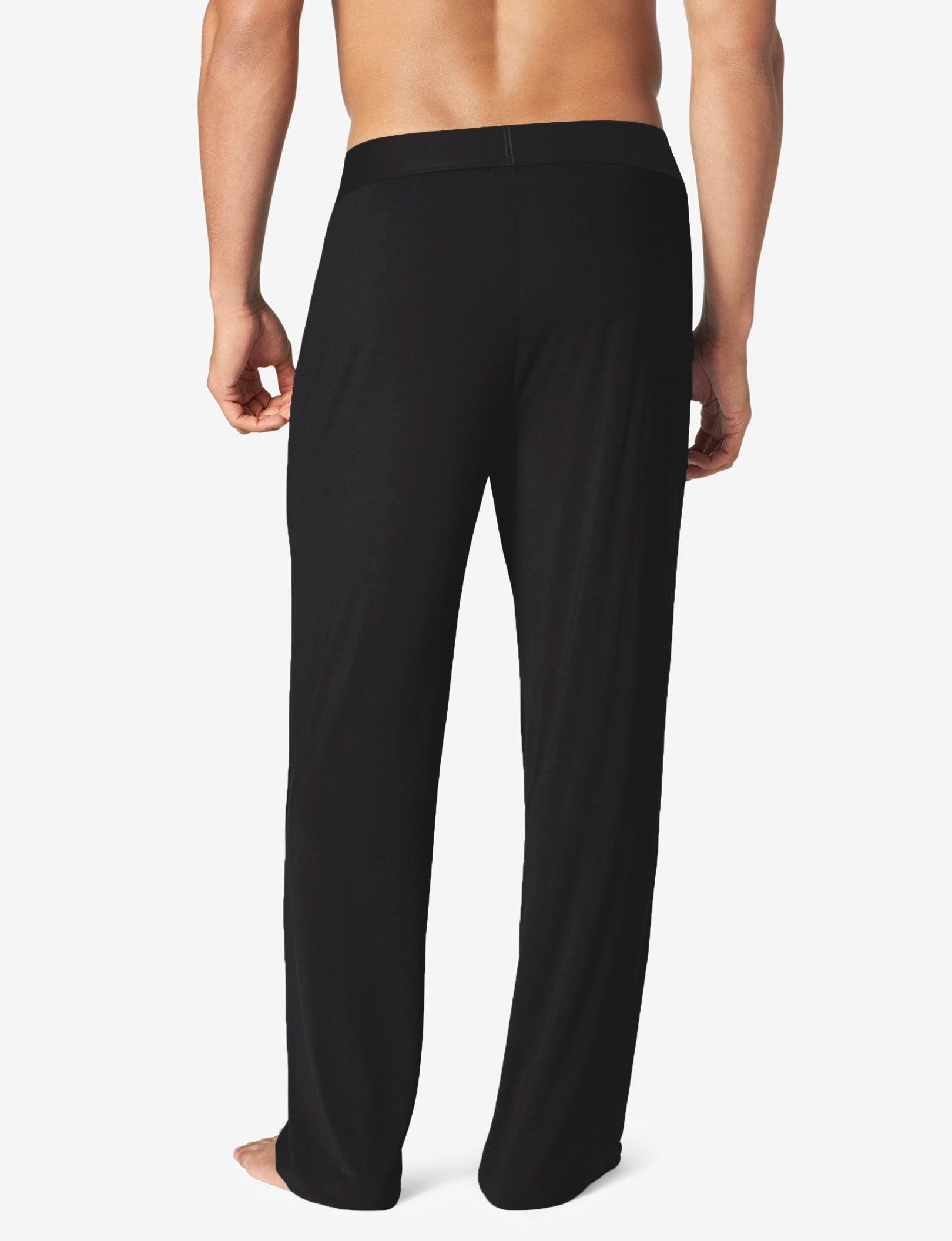 Second Skin Sleep Long Sleeve Tee & Pant Set::Black
