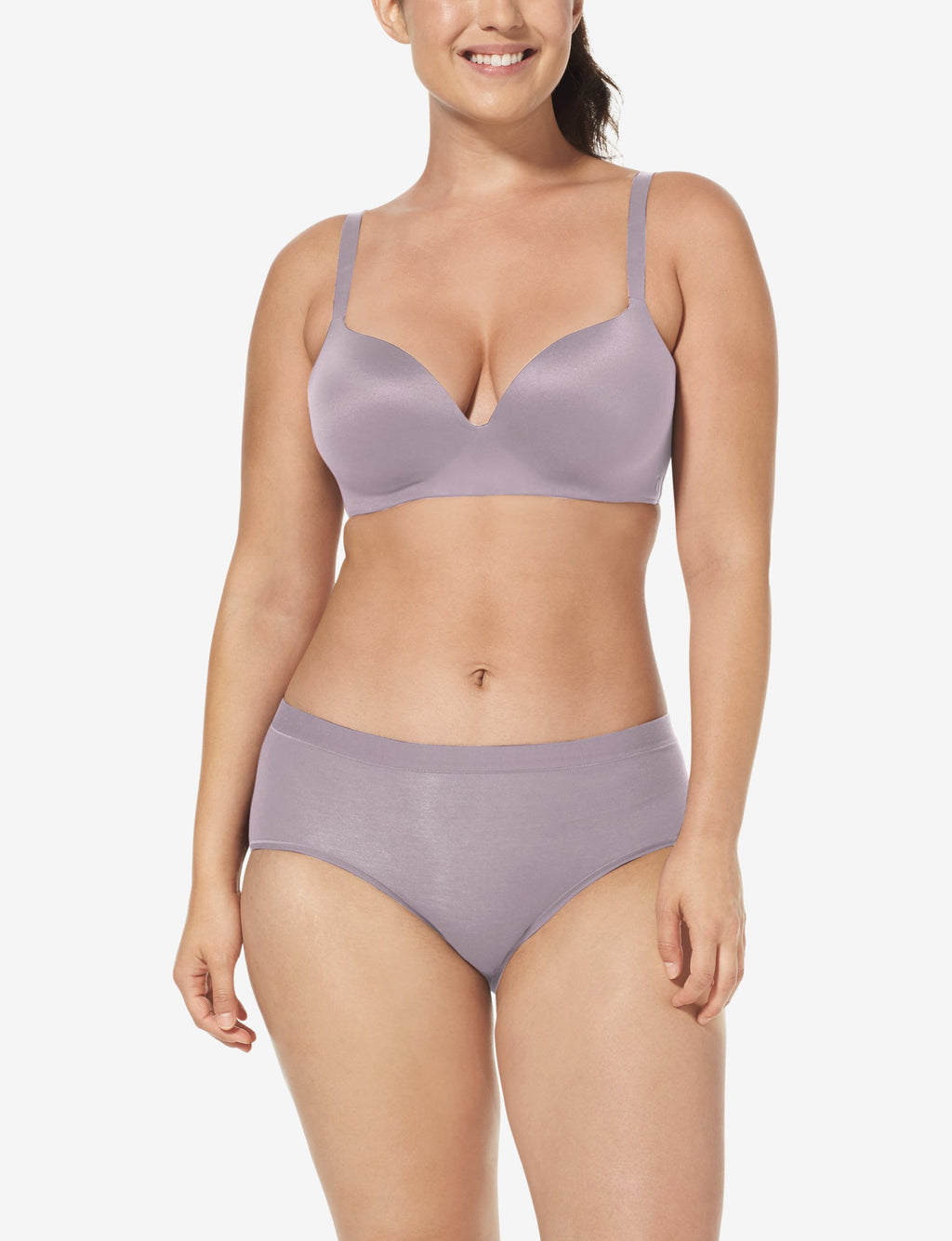 Second Skin Lightly Lined Demi Bra::Gray Ridge