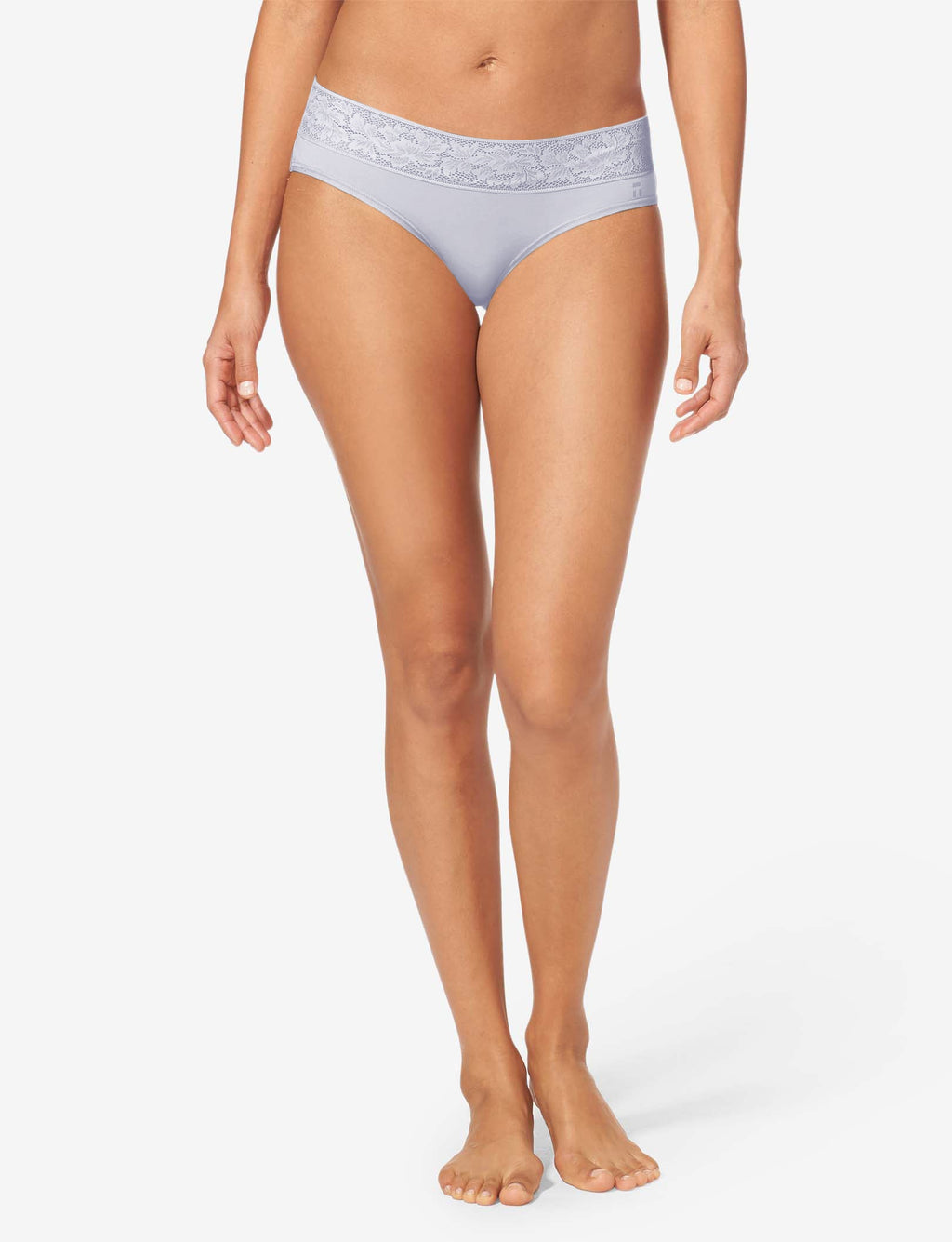 Women's Second Skin Brief, Lace Waist::Lilac Hint Lace