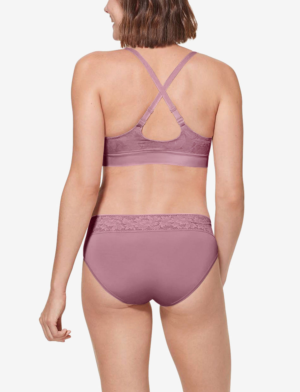 Second Skin Comfort Lace Bralette::Foxglove Lace
