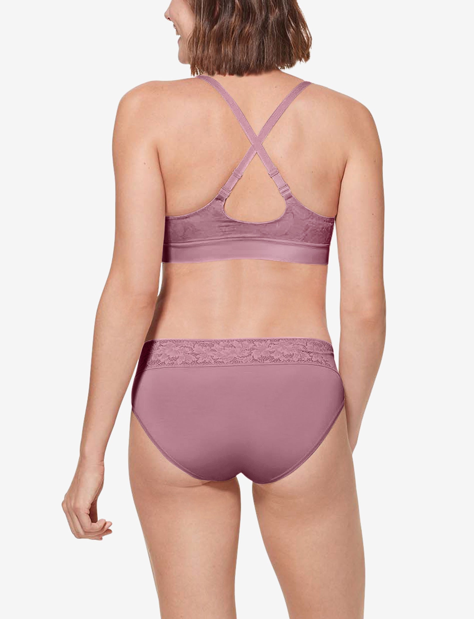 Second Skin Comfort Lace Bralette::Foxglove Lace