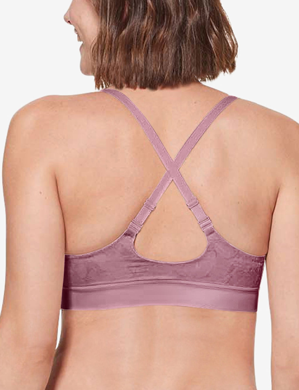 Second Skin Comfort Lace Bralette::Foxglove Lace