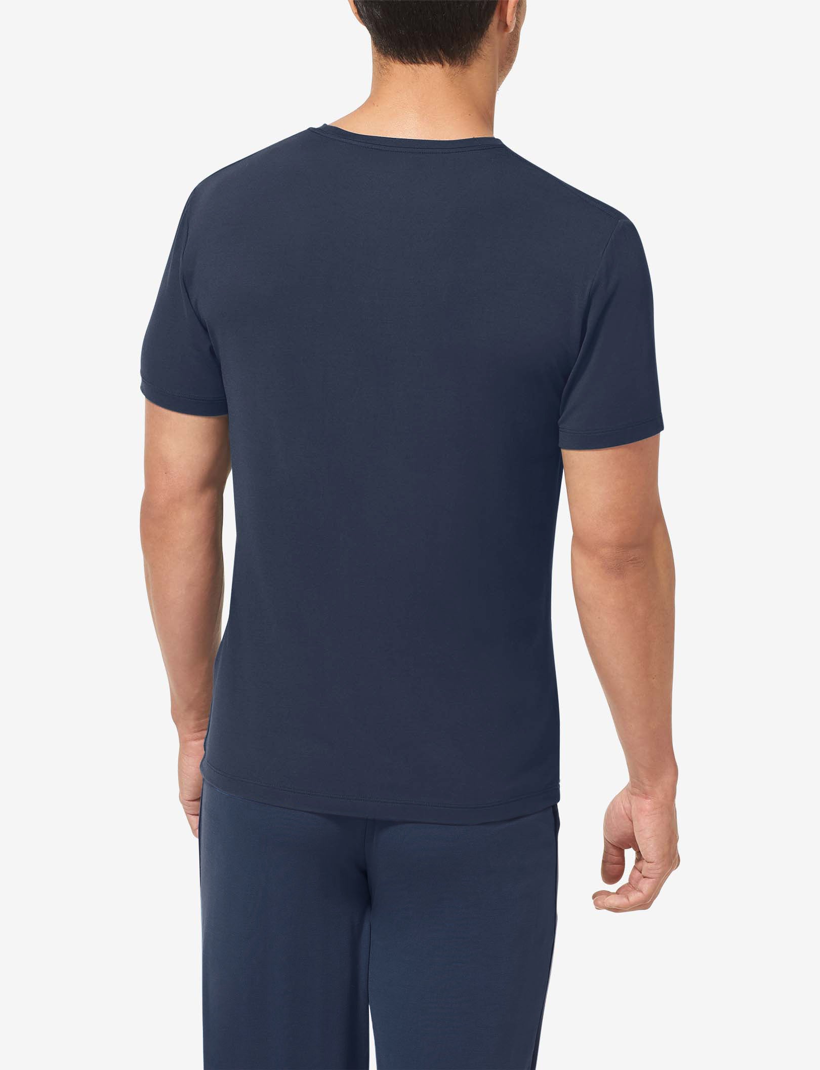 Second Skin Sleep Crew Neck Pocket Tee::Dress Blues
