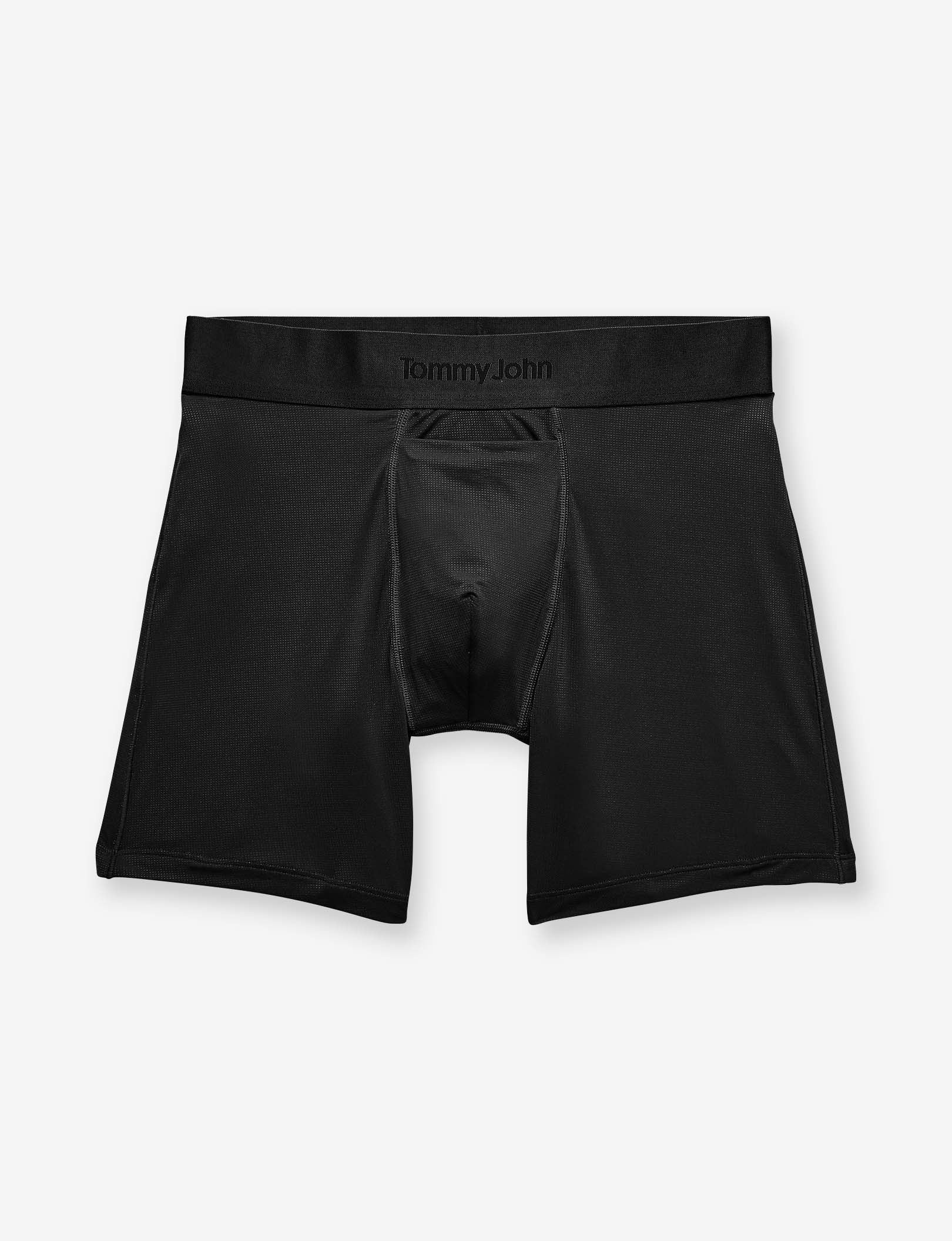 Air Mesh Mid-Length Boxer Brief 6"::Black