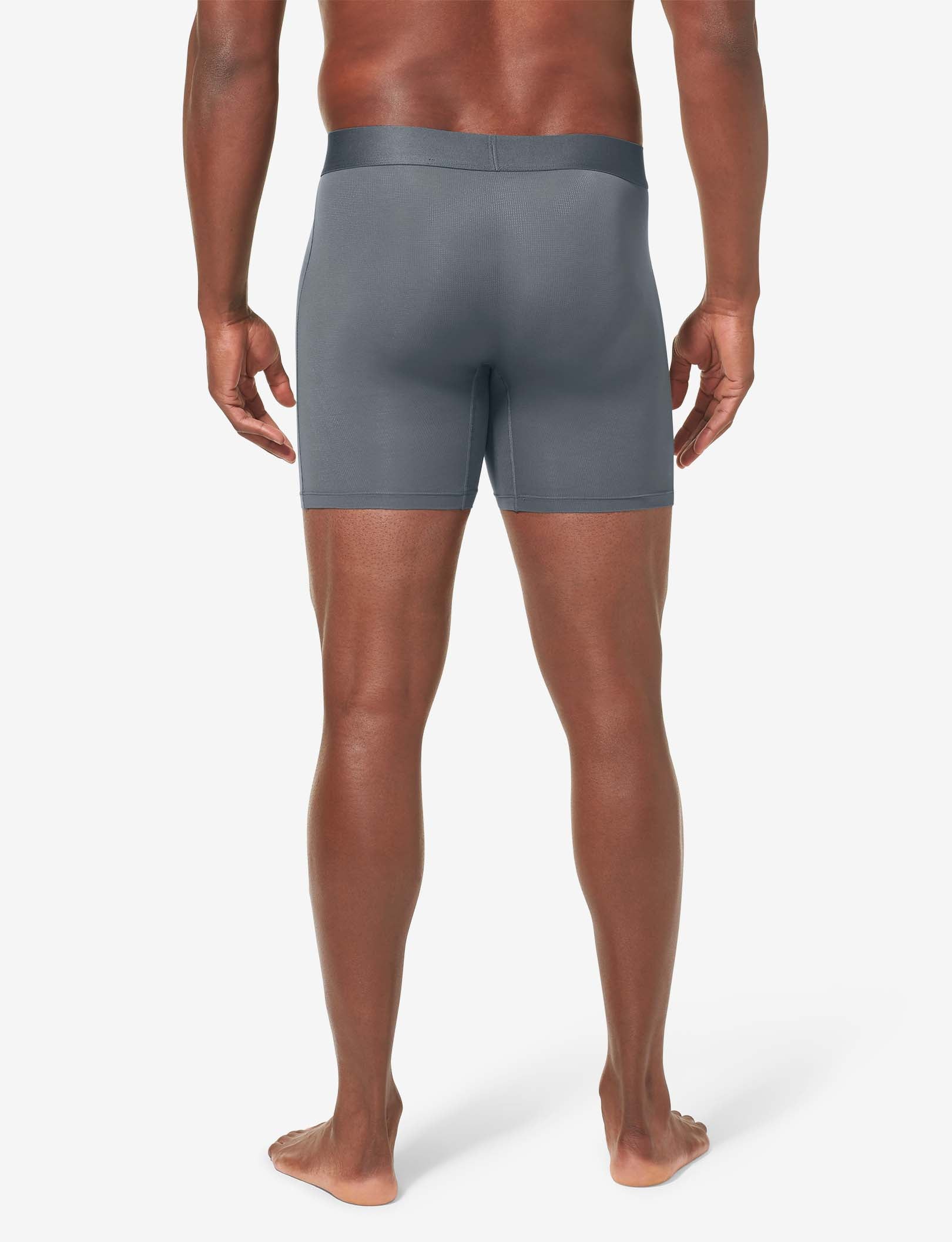 Air Mesh Mid-Length Boxer Brief 6"::Turbulence