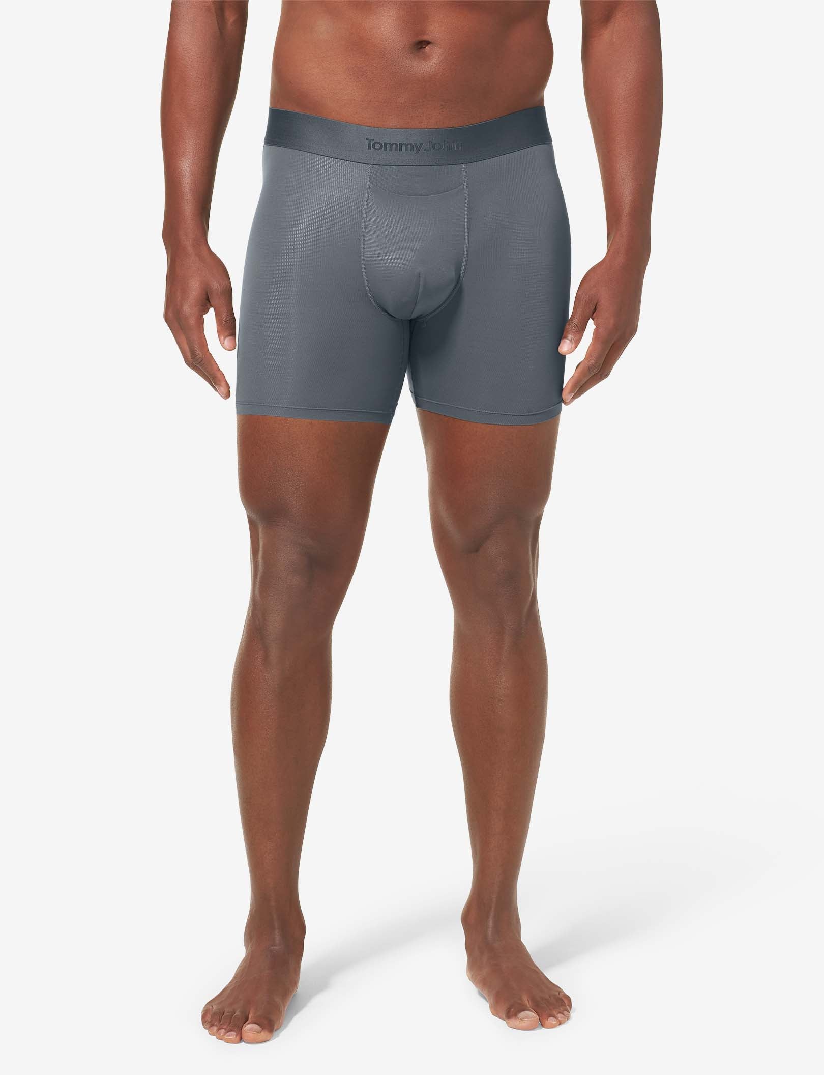 Air Mesh Mid-Length Boxer Brief 6"::Turbulence