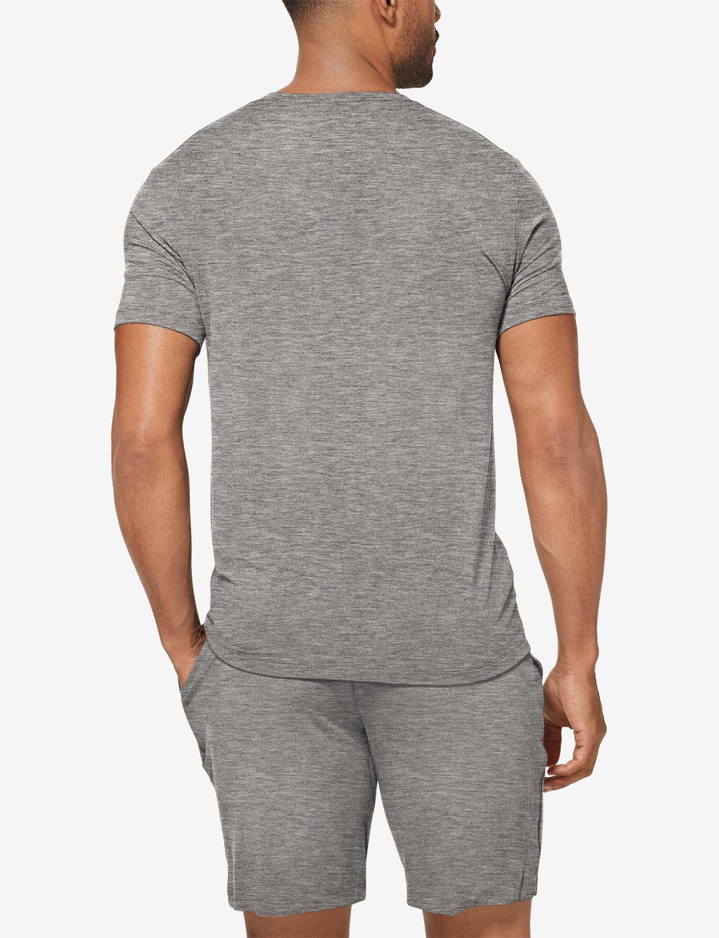Second Skin Sleep Crew Neck Pocket Tee::Medium Heather Grey