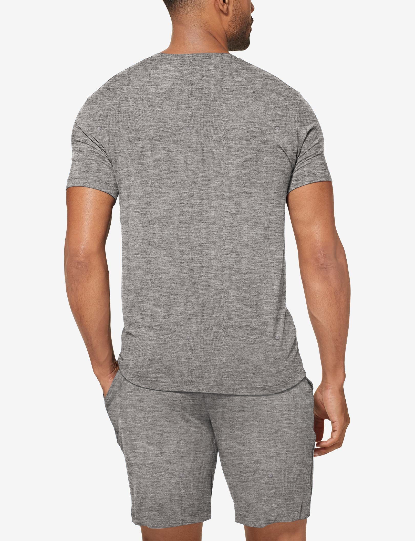 Second Skin Sleep Crew Neck Pocket Tee::Medium Heather Grey