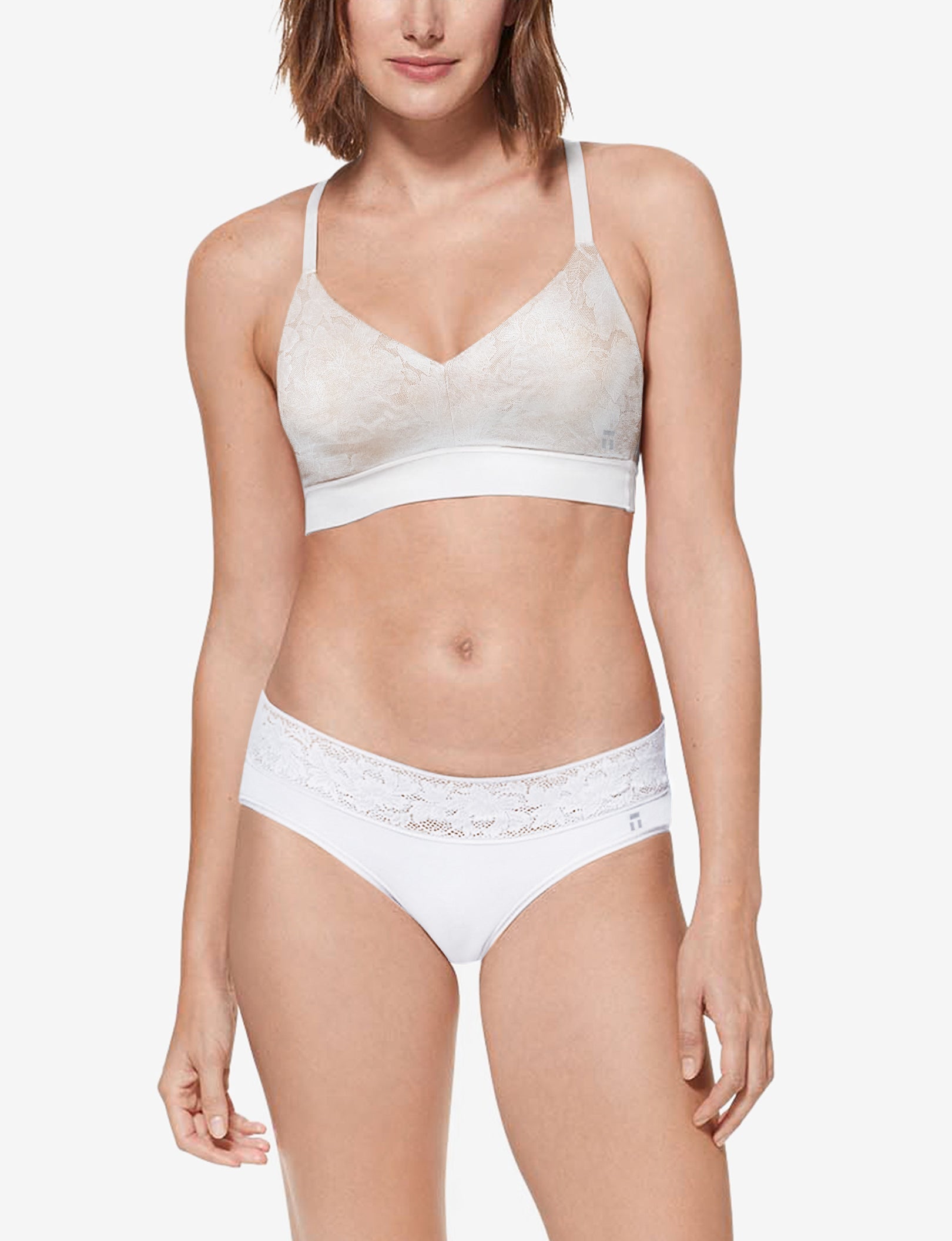 Second Skin Comfort Lace Bralette::Coconut Milk/Maple Sugar Lace