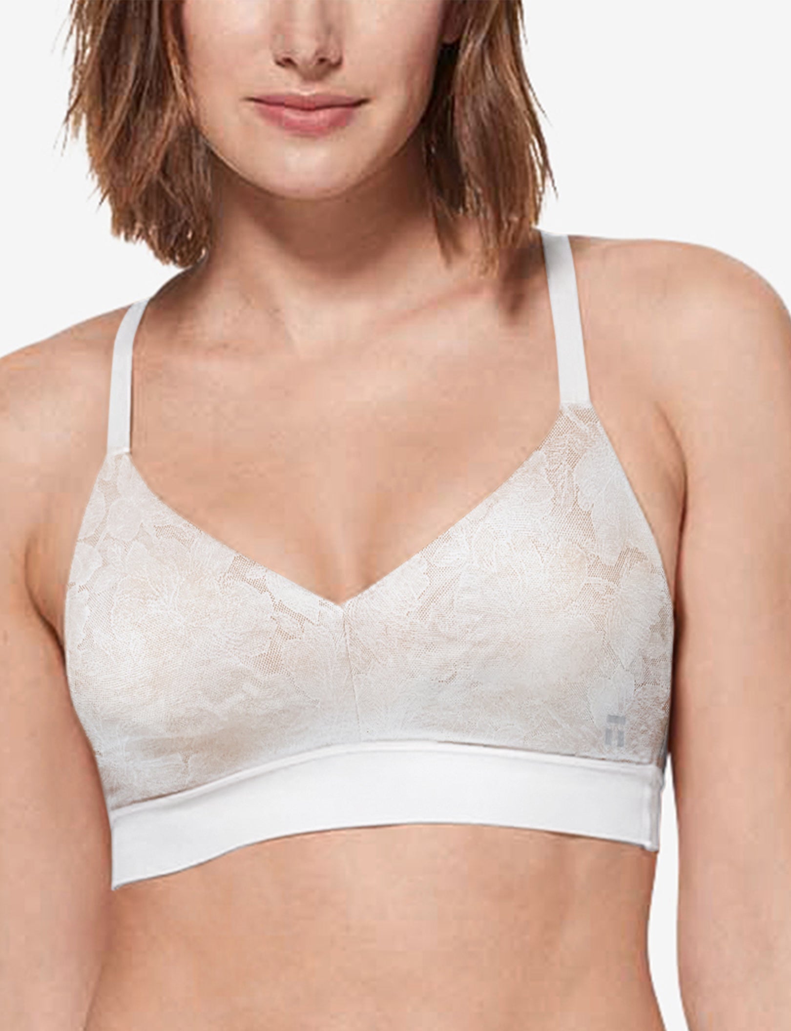 Second Skin Comfort Lace Bralette::Coconut Milk/Maple Sugar Lace