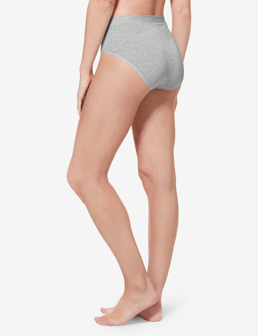 Women's Second Skin High Rise Brief::Cool Grey Heather