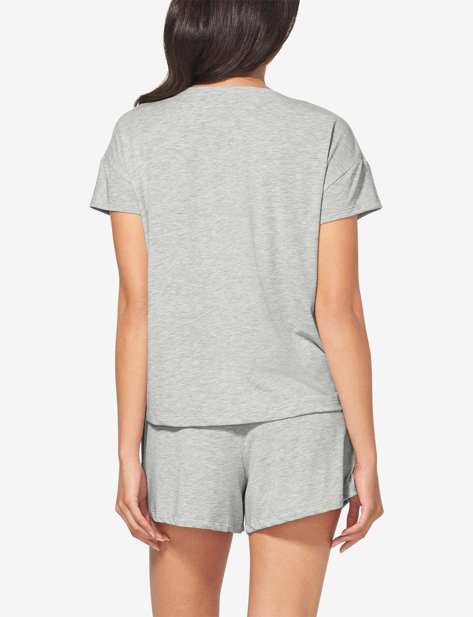 Women's Second Skin Sleep Tee::Cool Grey Heather