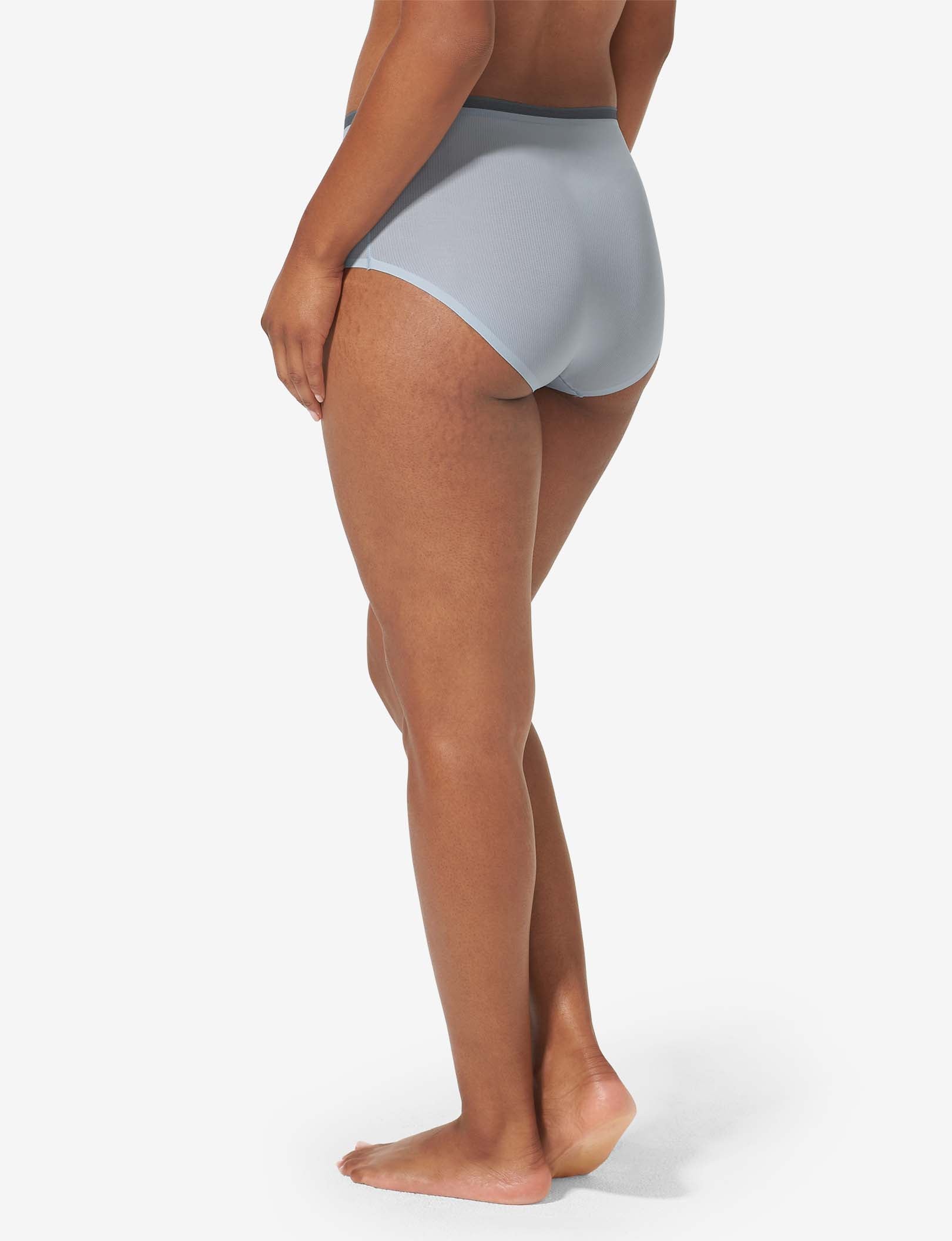 Women's Air High Rise Brief::Blue Fog