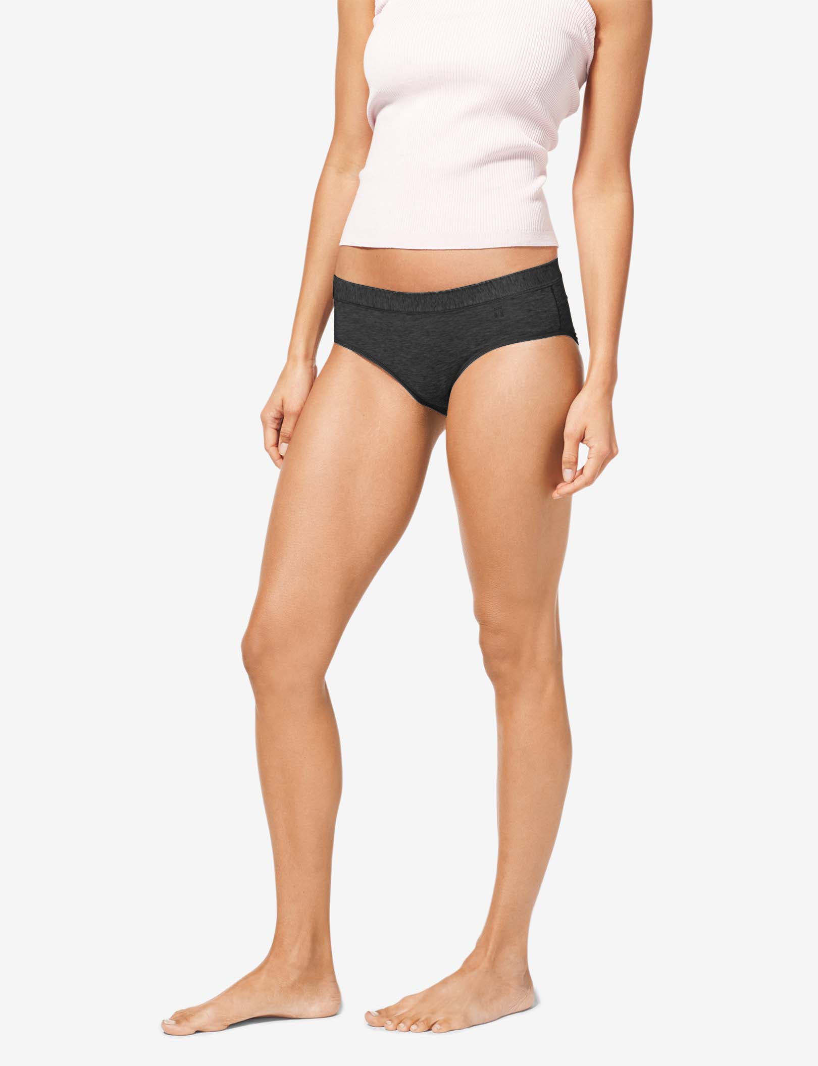 Women's Cool Cotton Brief::Charcoal Heather