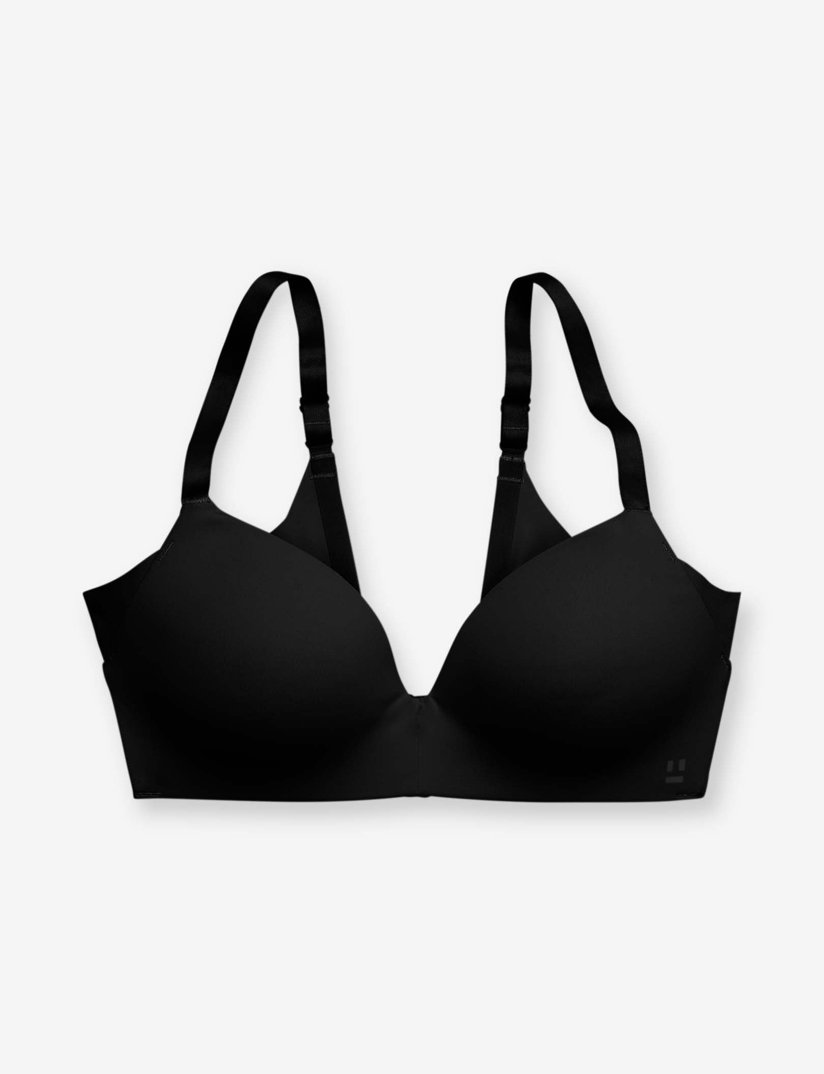 Comfort Smoothing Lightly Lined Wireless Bra::Black