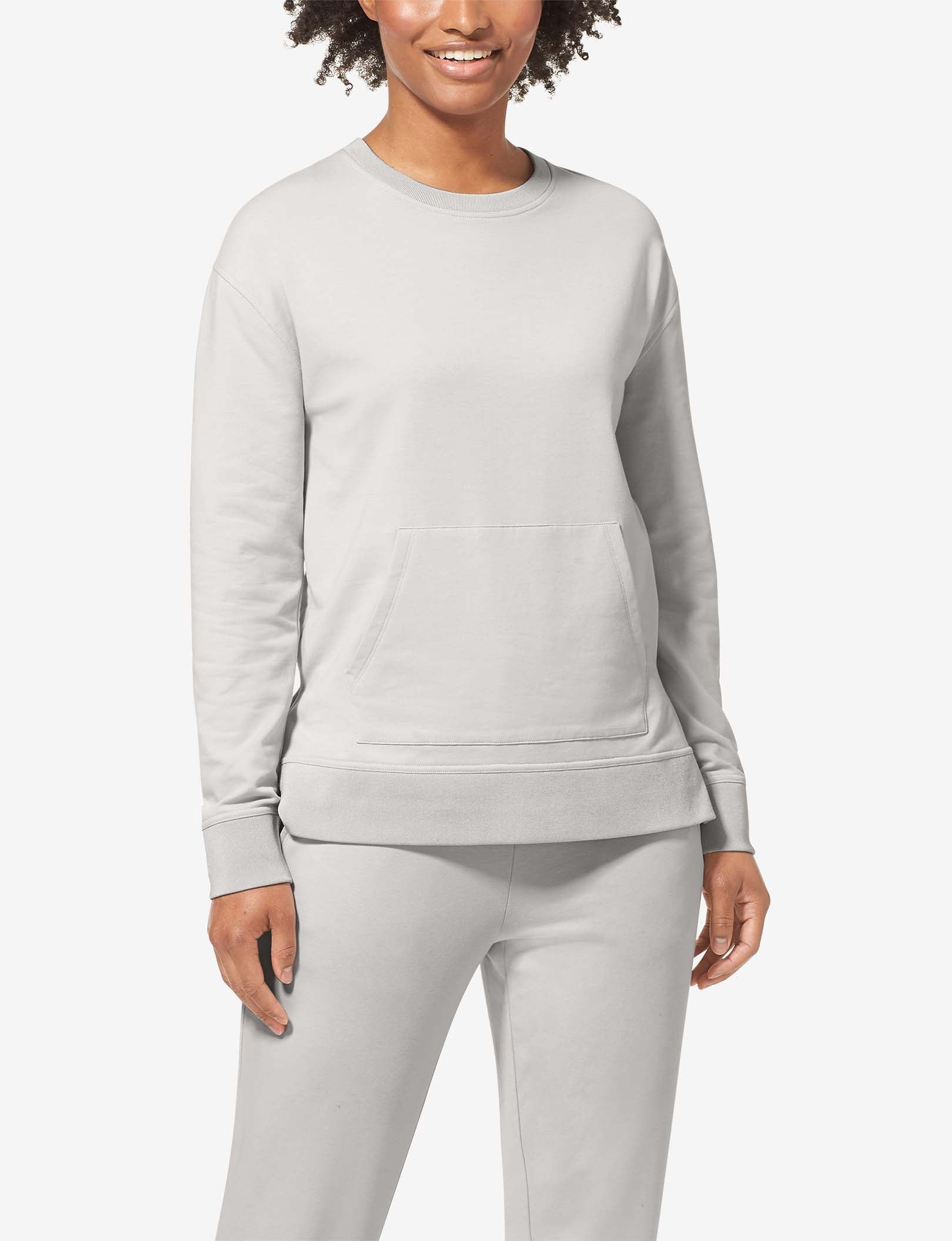 Women's Luxe French Terry Sweatshirt::Silver Gray