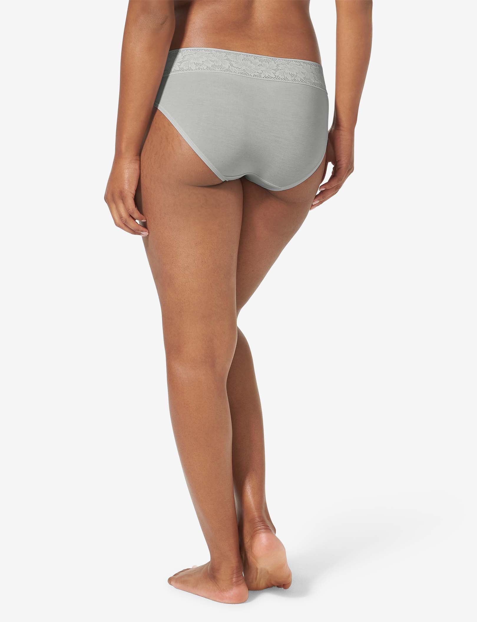 Women's Second Skin Brief, Lace Waist::Micro Chip Lace