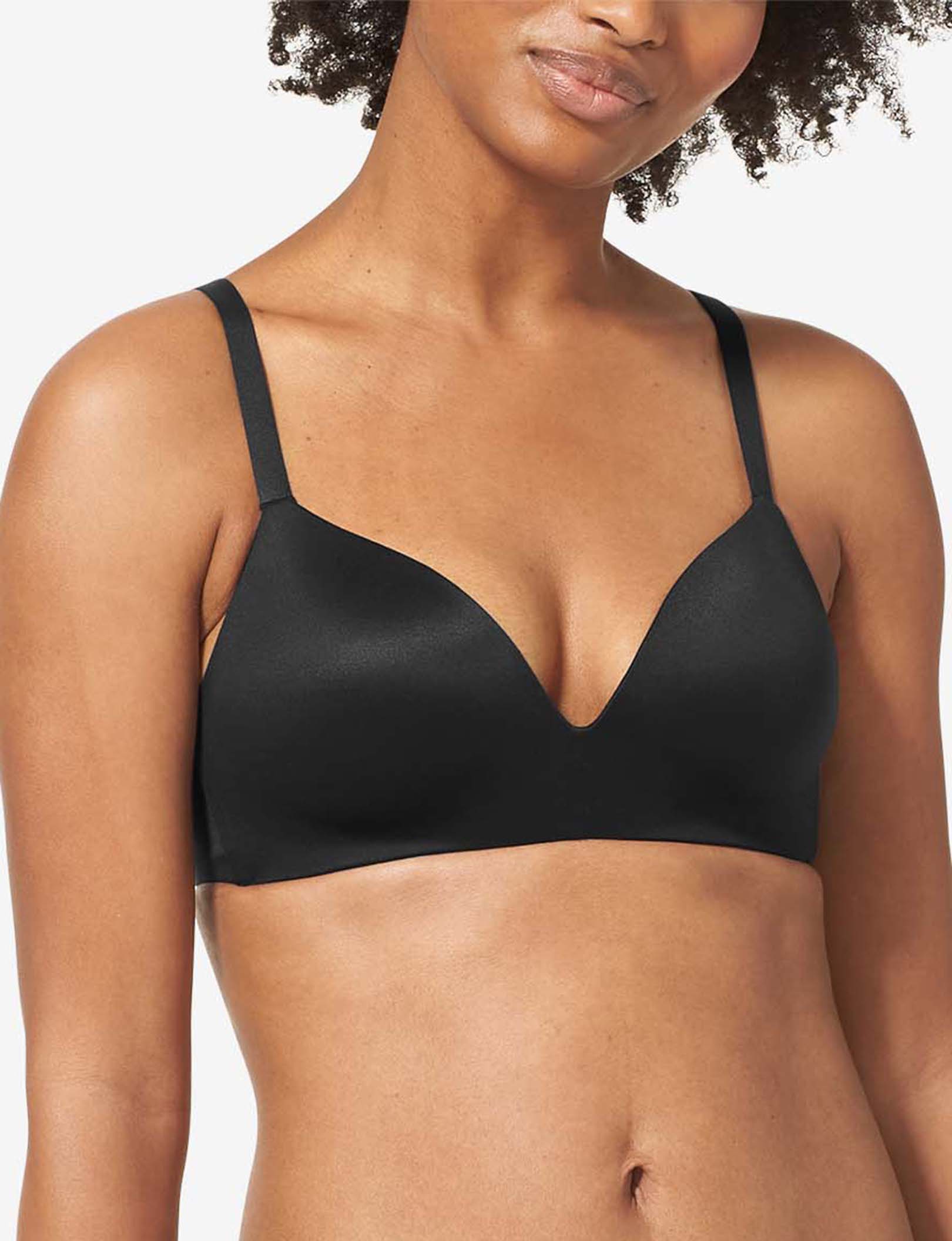 Second Skin Lightly Lined Wireless Bra::Black