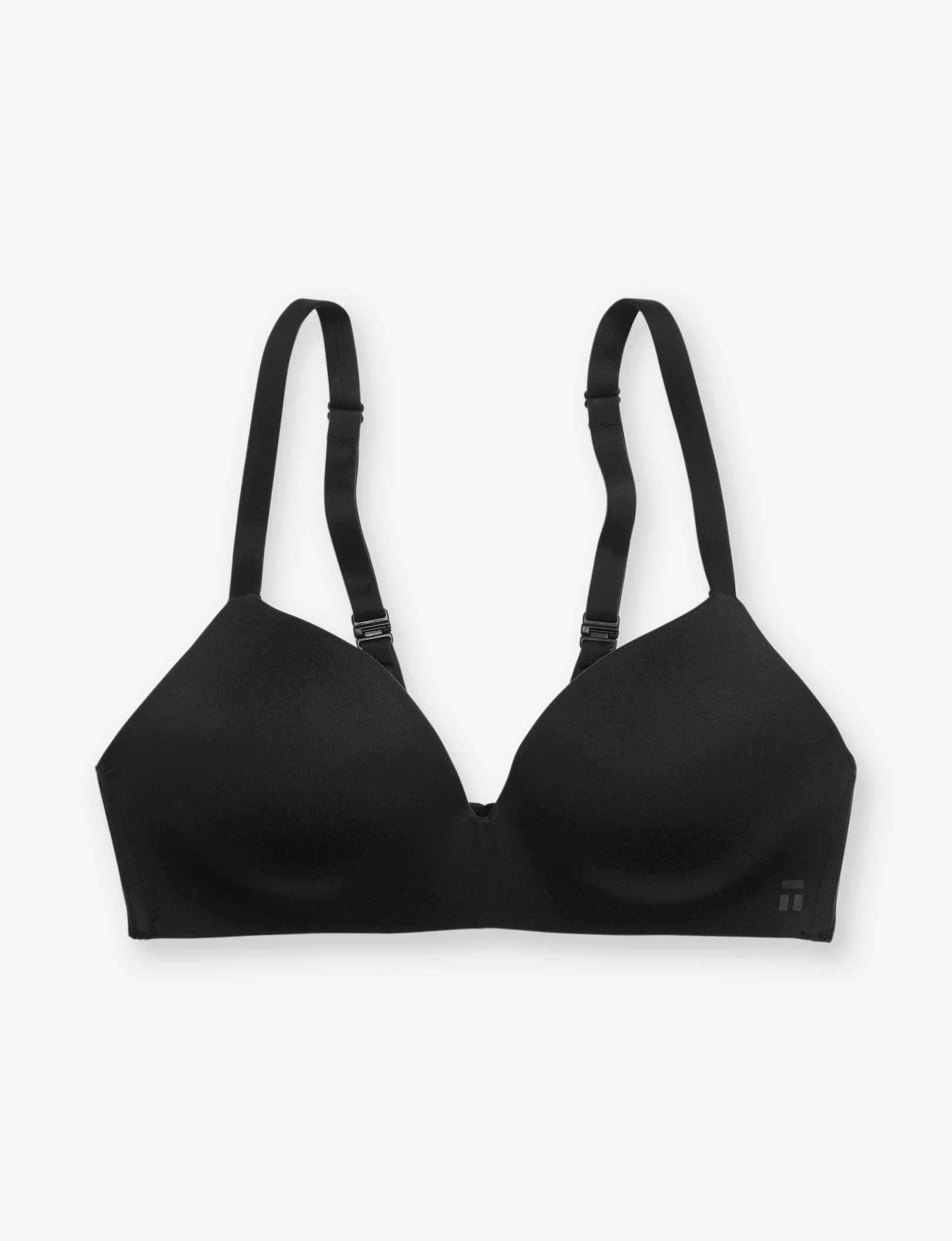 Second Skin Lightly Lined Wireless Bra::Black