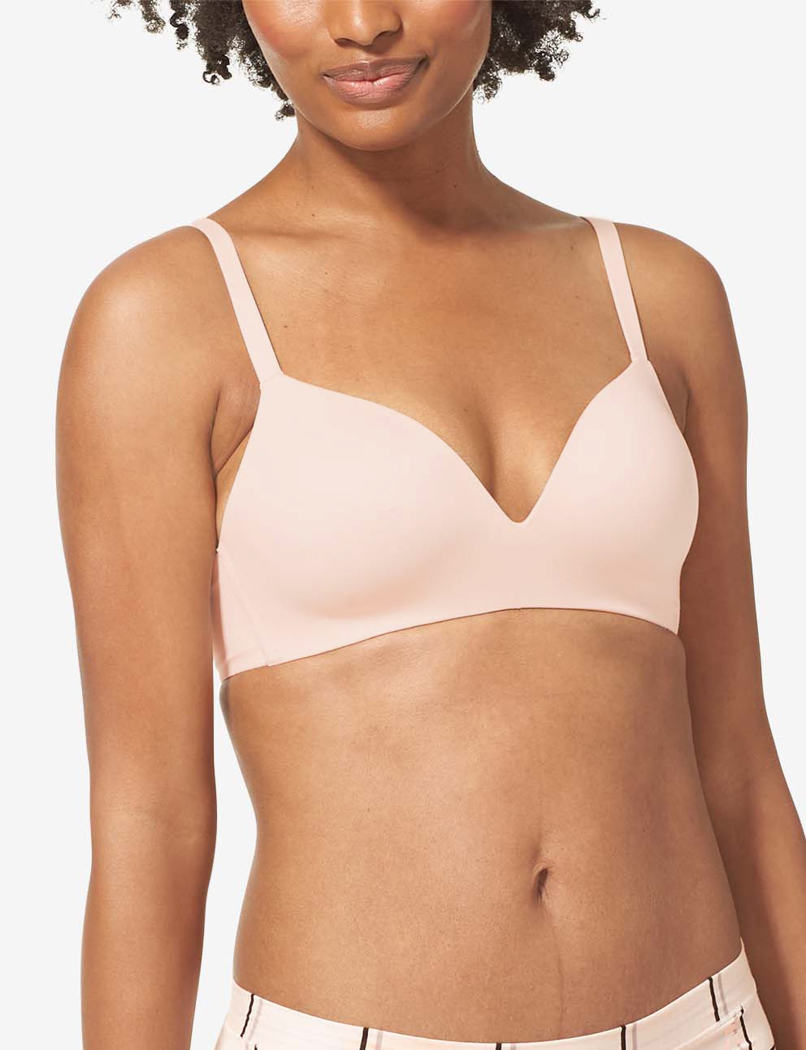 Second Skin Lightly Lined Wireless Bra::Soft Pink