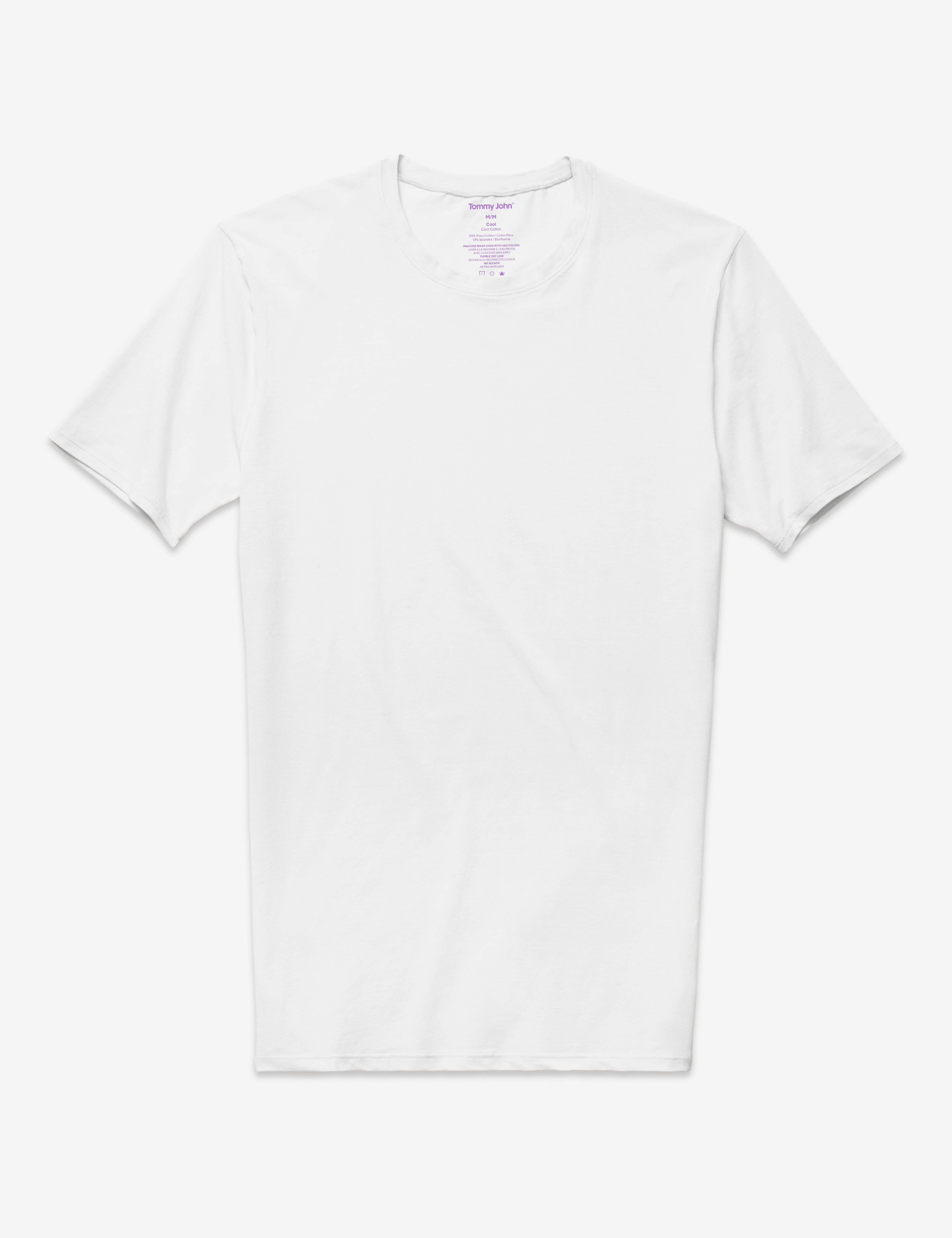 Cool Cotton Crew Neck Stay-Tucked Undershirt (3-Pack)::White