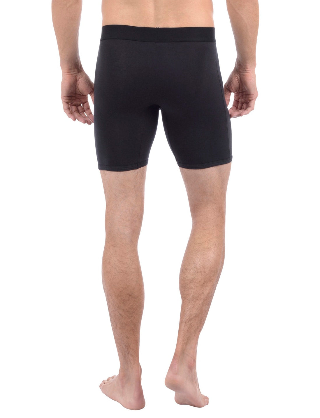 Cool Cotton Boxer Brief 8"::Black