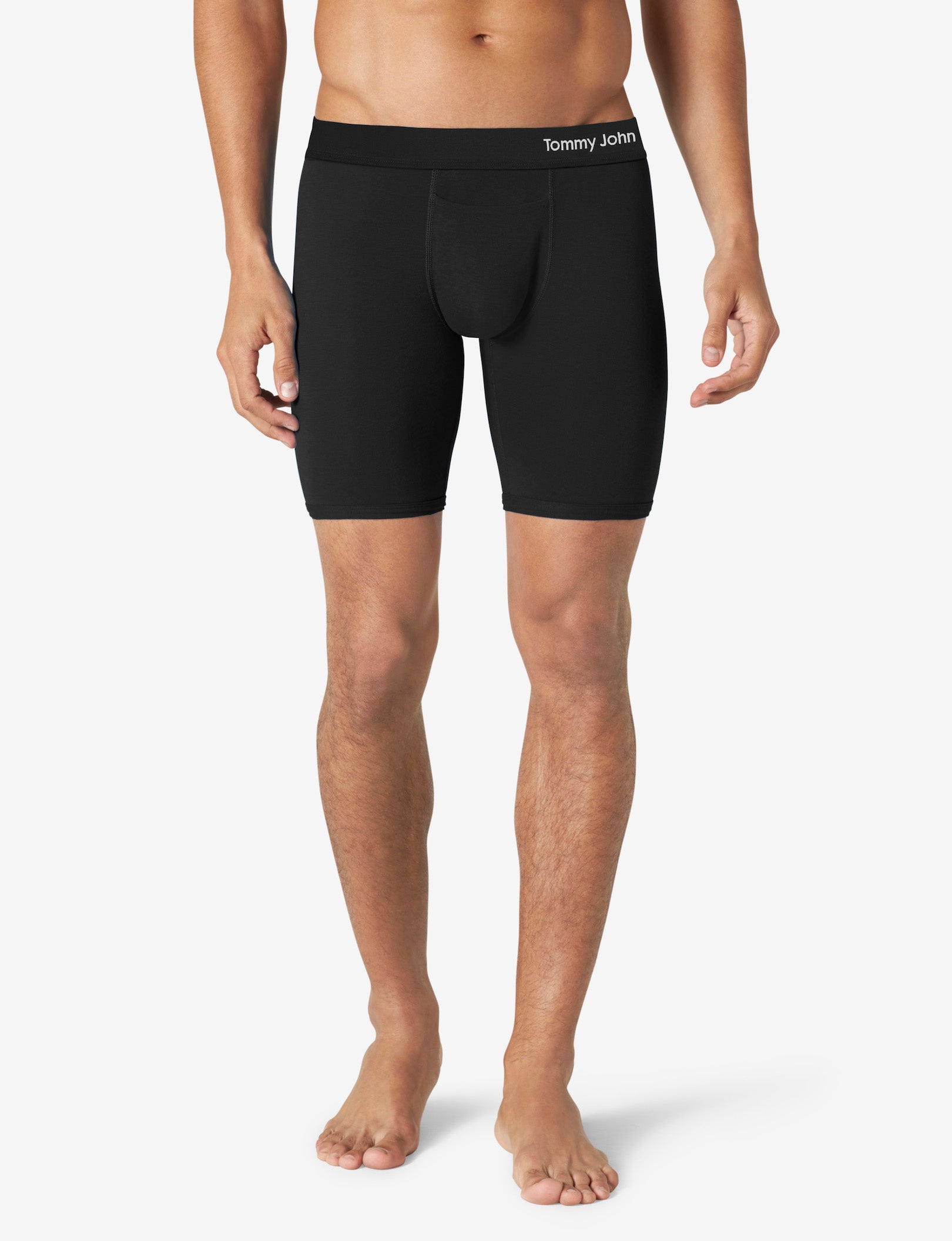 Cool Cotton Boxer Brief 8"::Black
