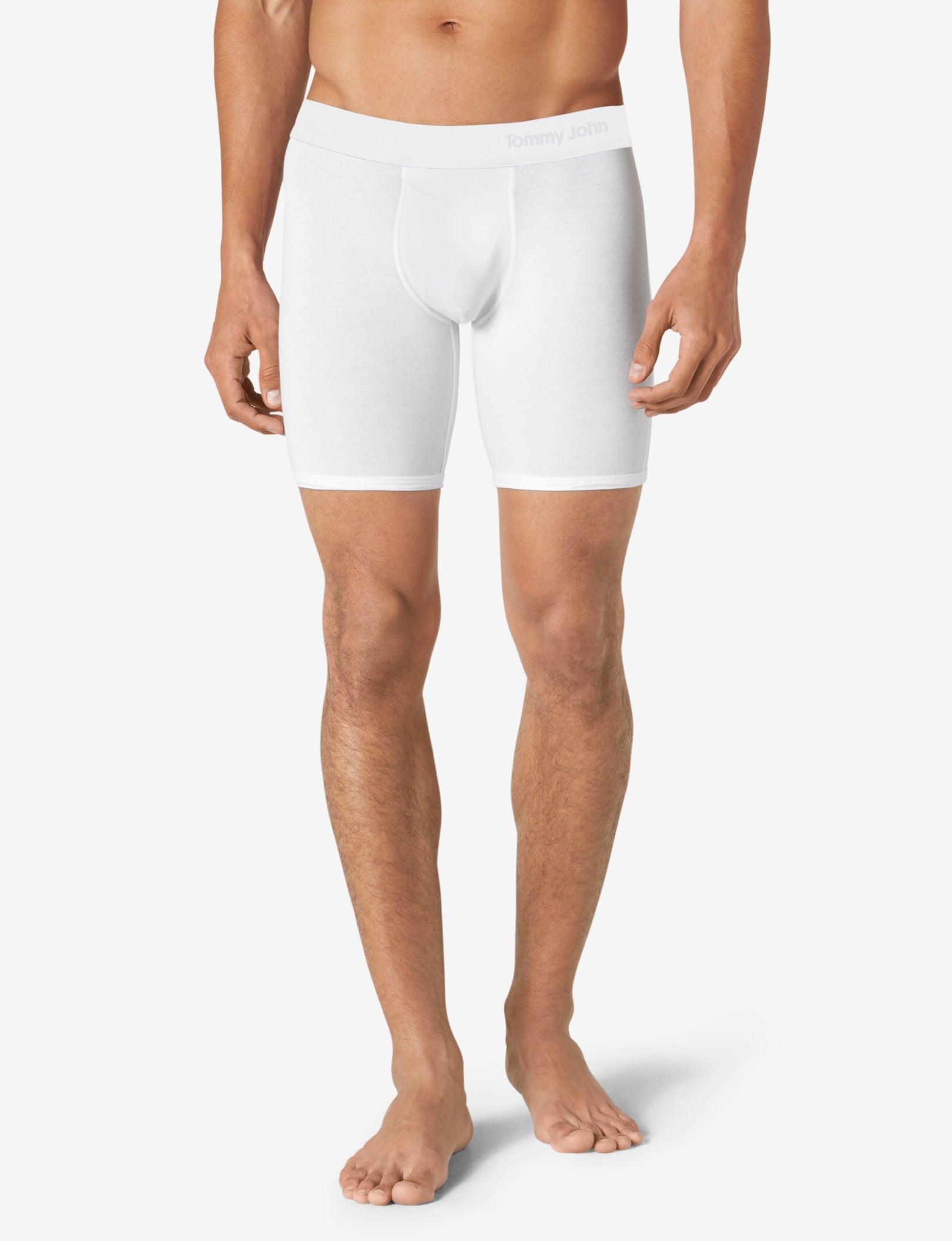 Cool Cotton Boxer Brief 8"::White