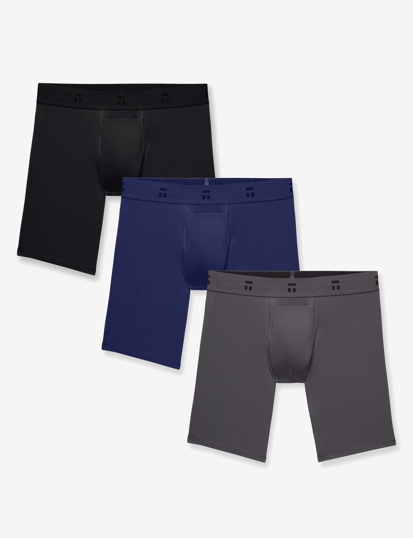 Air Boxer Brief 8" (3-Pack)::Black/Blue/Gray
