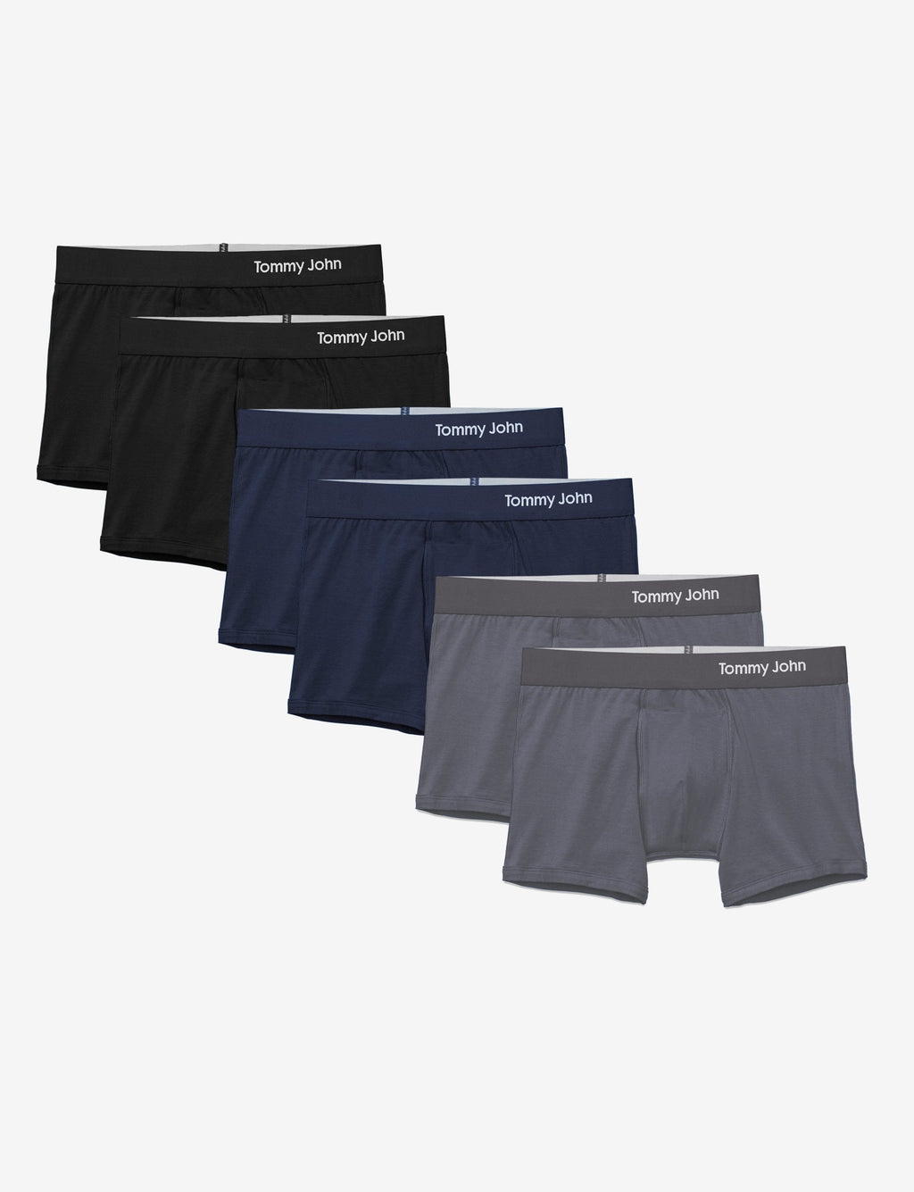 Cool Cotton Trunk 4" (6-Pack)::Dress Blues/Turbulence Grey/Black