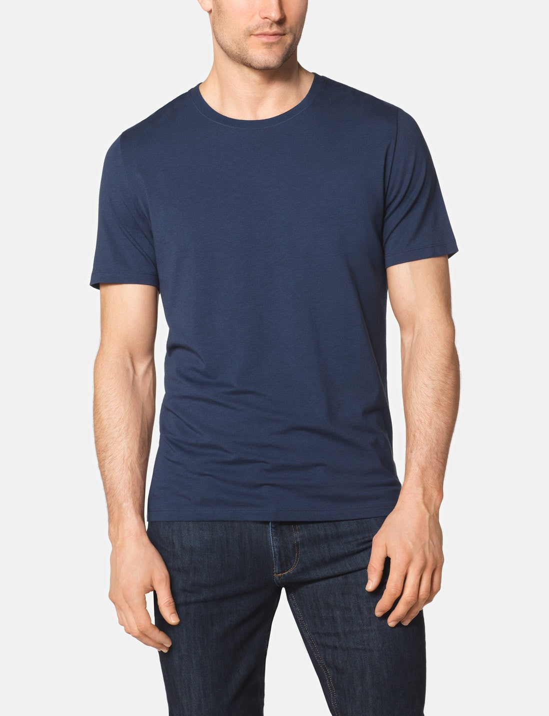 Second Skin Crew Neck Tee::Dress Blues