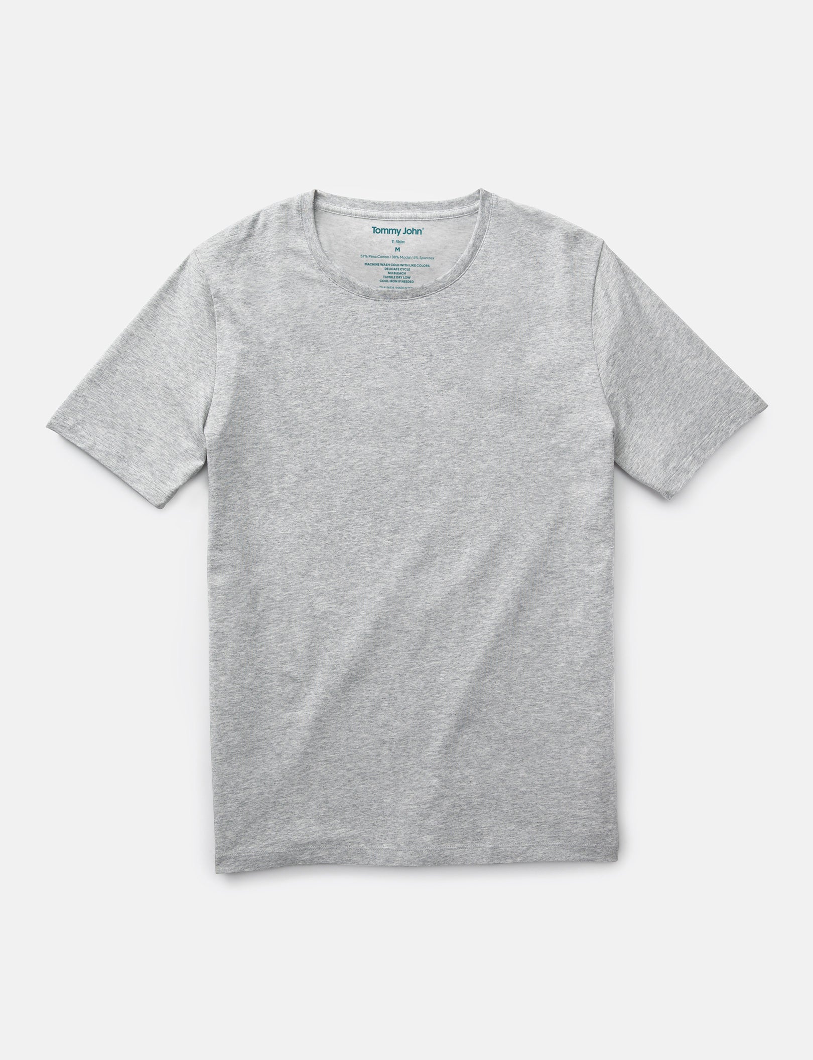 Second Skin Crew Neck Tee::Heather Grey