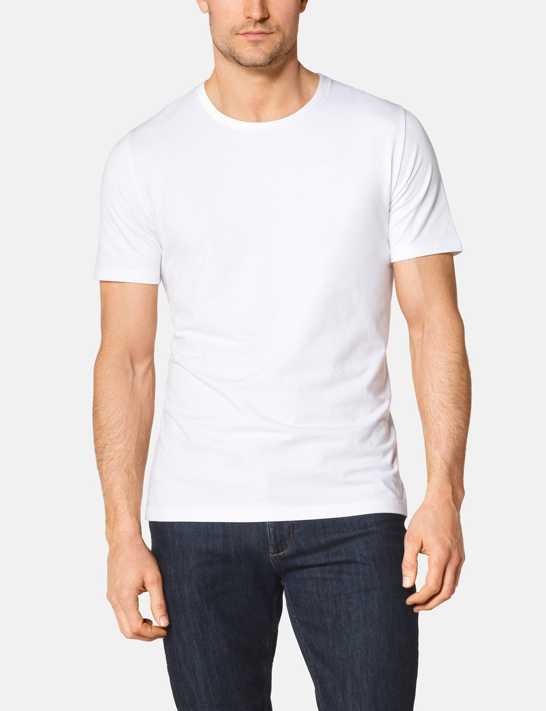 Second Skin Crew Neck Tee::White