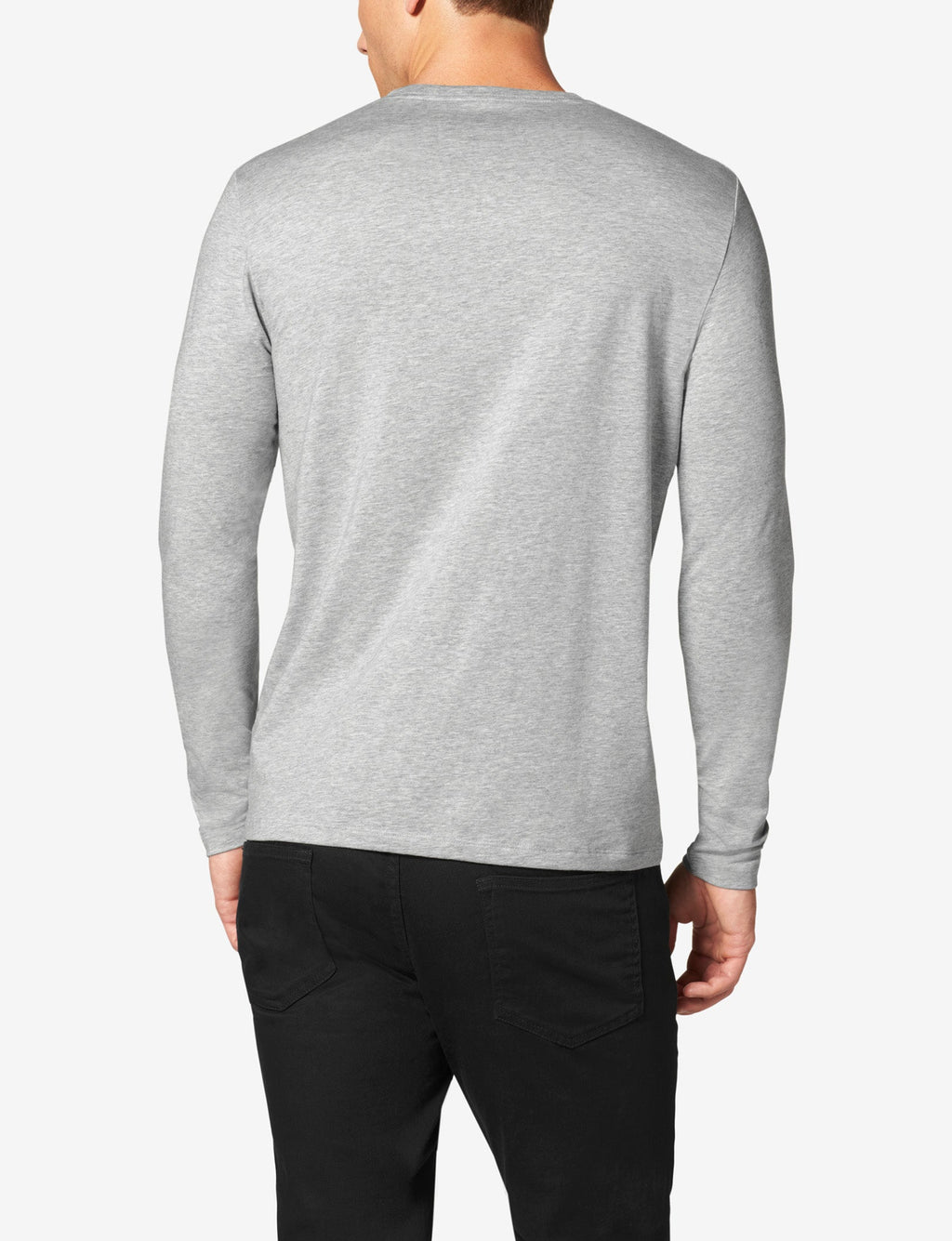 Second Skin Long Sleeve Crew Neck Tee::HEATHER GREY