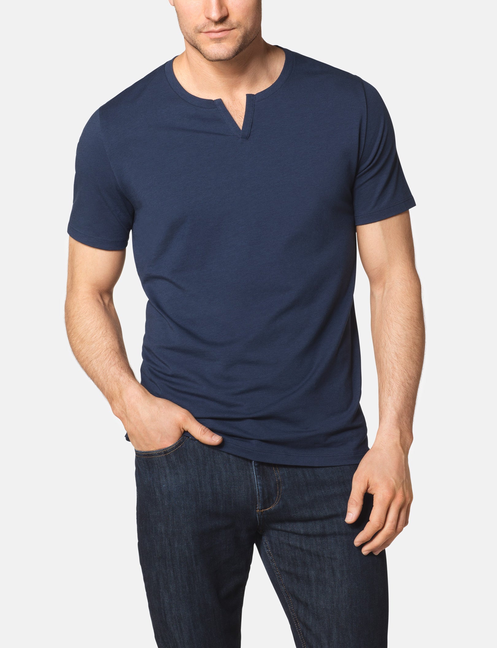 Second Skin Moroccan Tee::Dress Blues