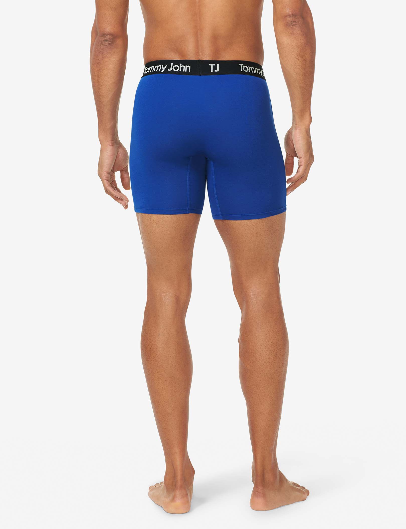 TJ Cotton Stretch Mid-Length Boxer Brief 6” (2-Pack)::Linear Camo/Mazarine Blue